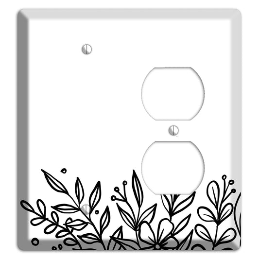 Hand-Drawn Floral 11 Blank / Duplex Wallplate