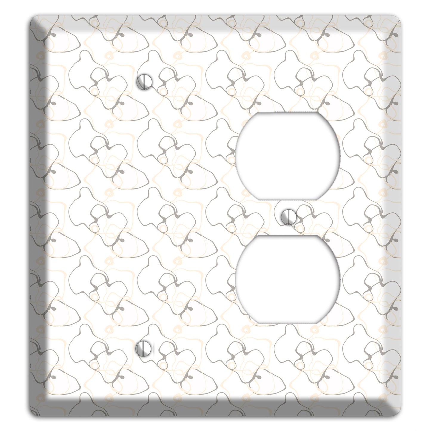 White with Irregular Circles Blank / Duplex Wallplate