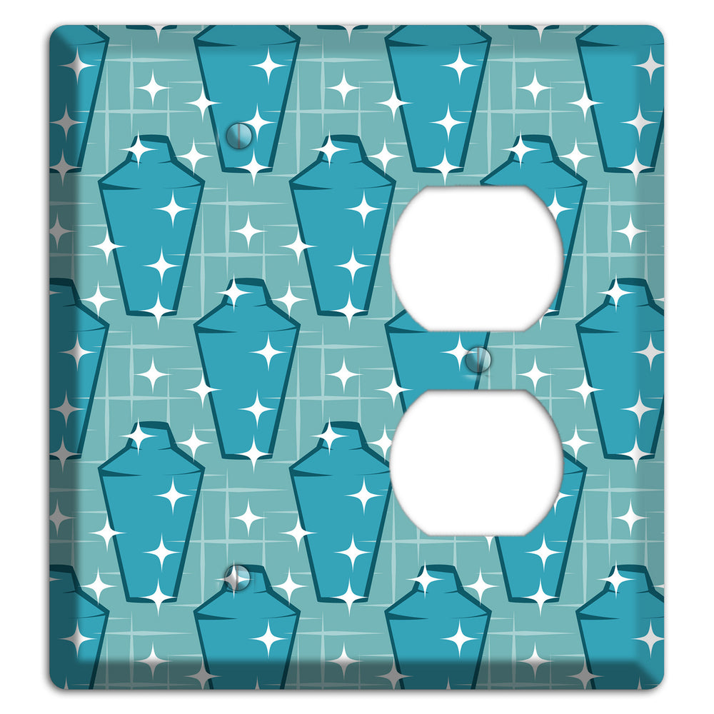 Blue and Teal Shaker Blank / Duplex Wallplate