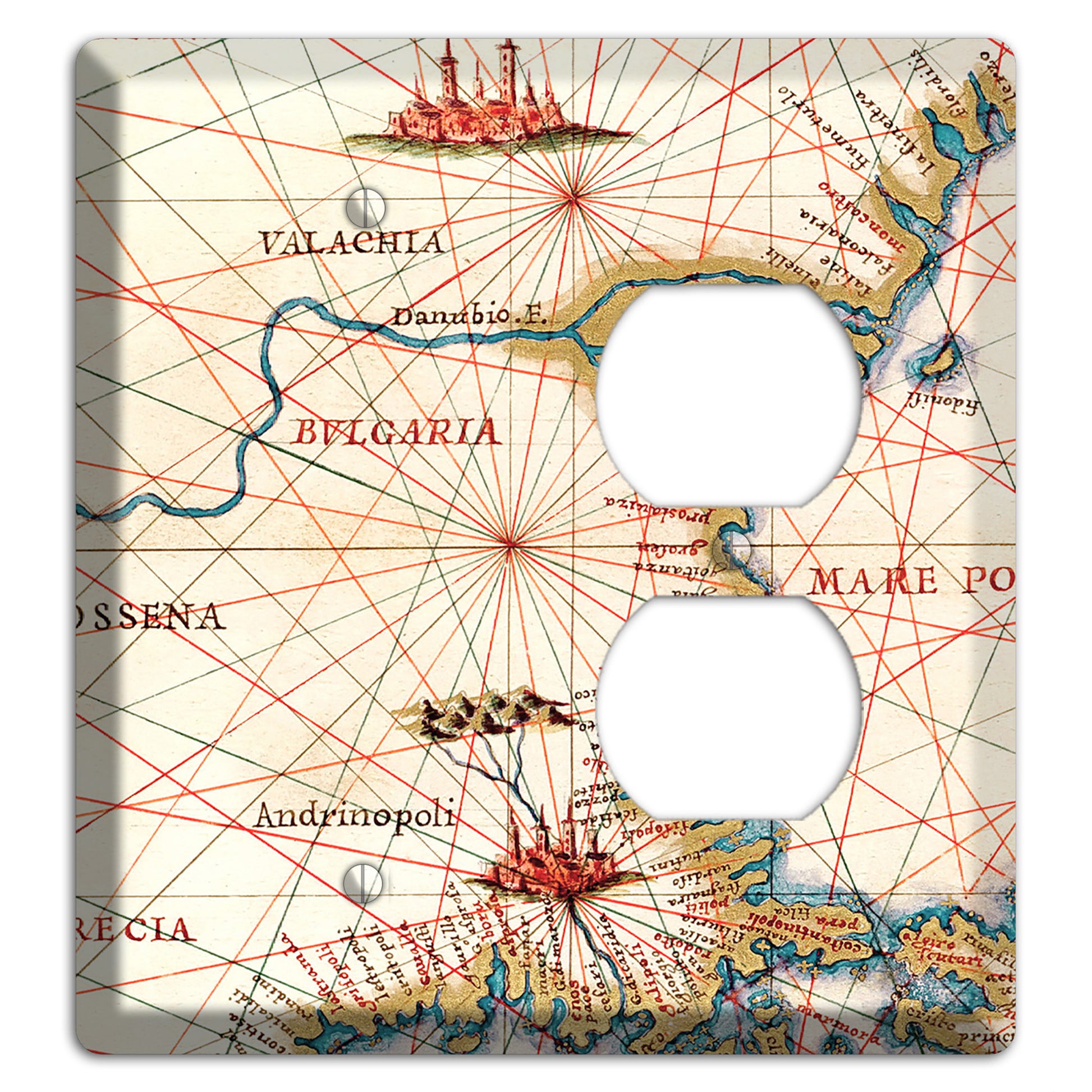 Map of Bulgaria Blank / Duplex Wallplate