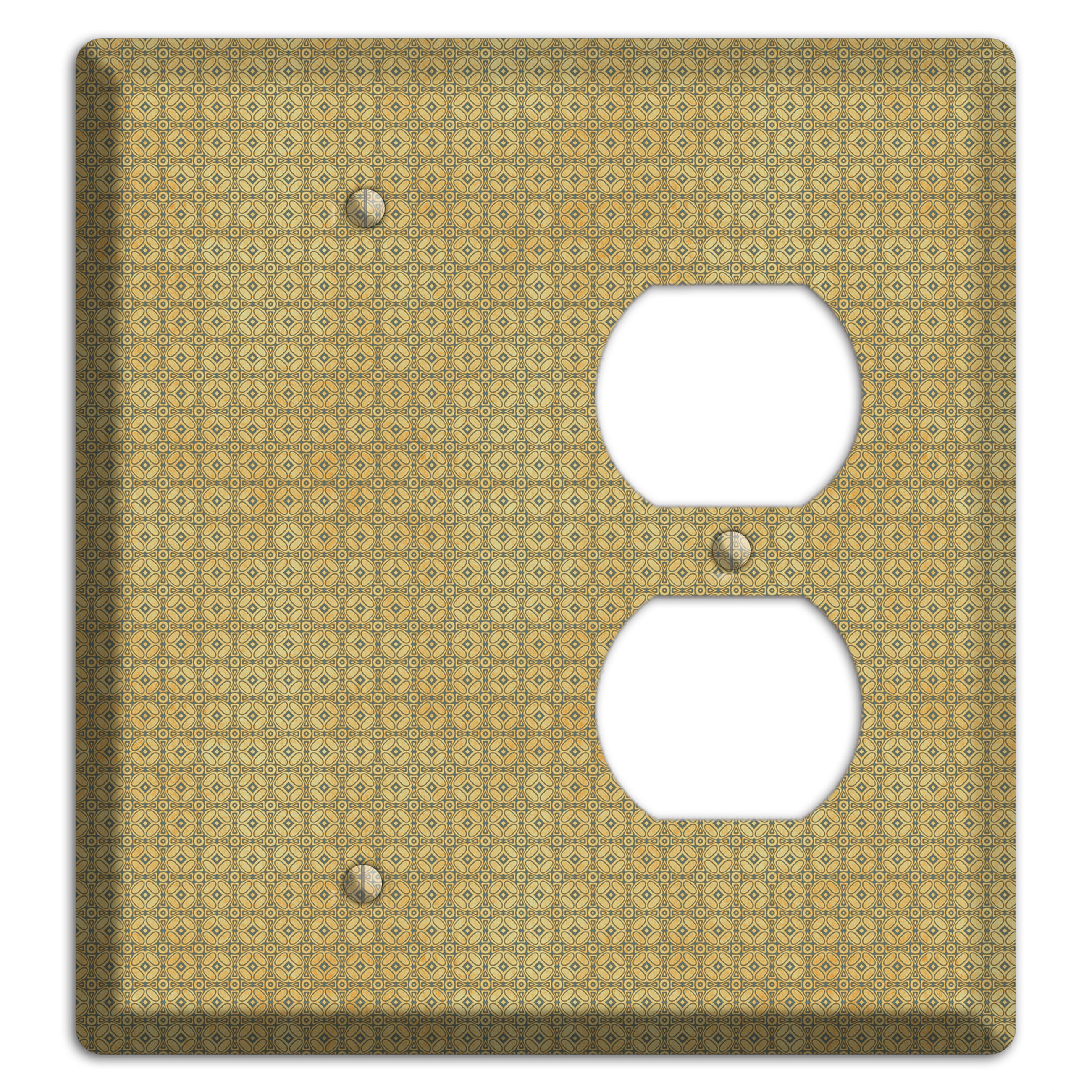 Multi Beige Arabesque Blank / Duplex Wallplate