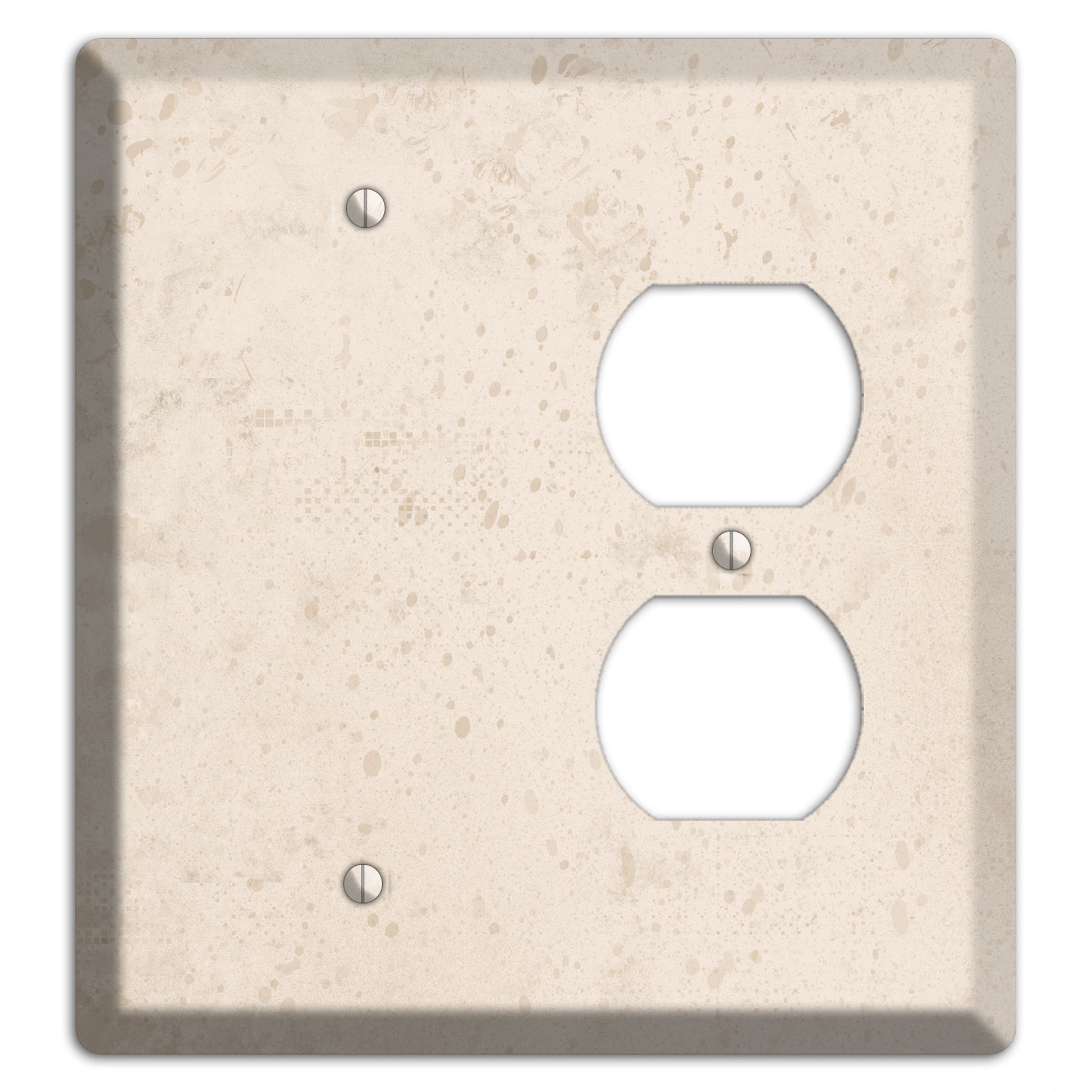 Bone Neutral Texture Blank / Duplex Wallplate