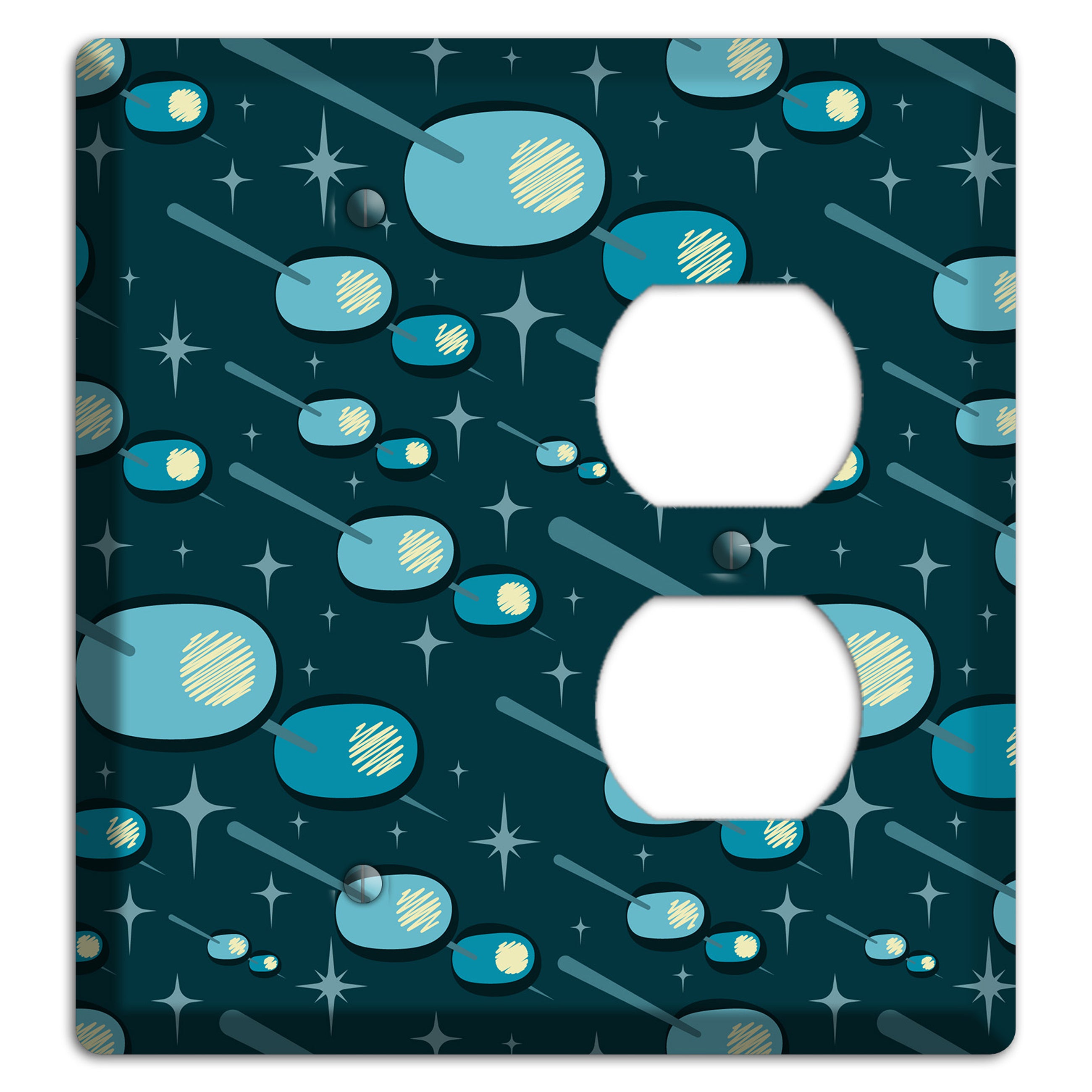 Navy Olives Blank / Duplex Wallplate