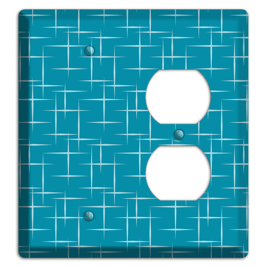Blue Atom Burst Blank / Duplex Wallplate