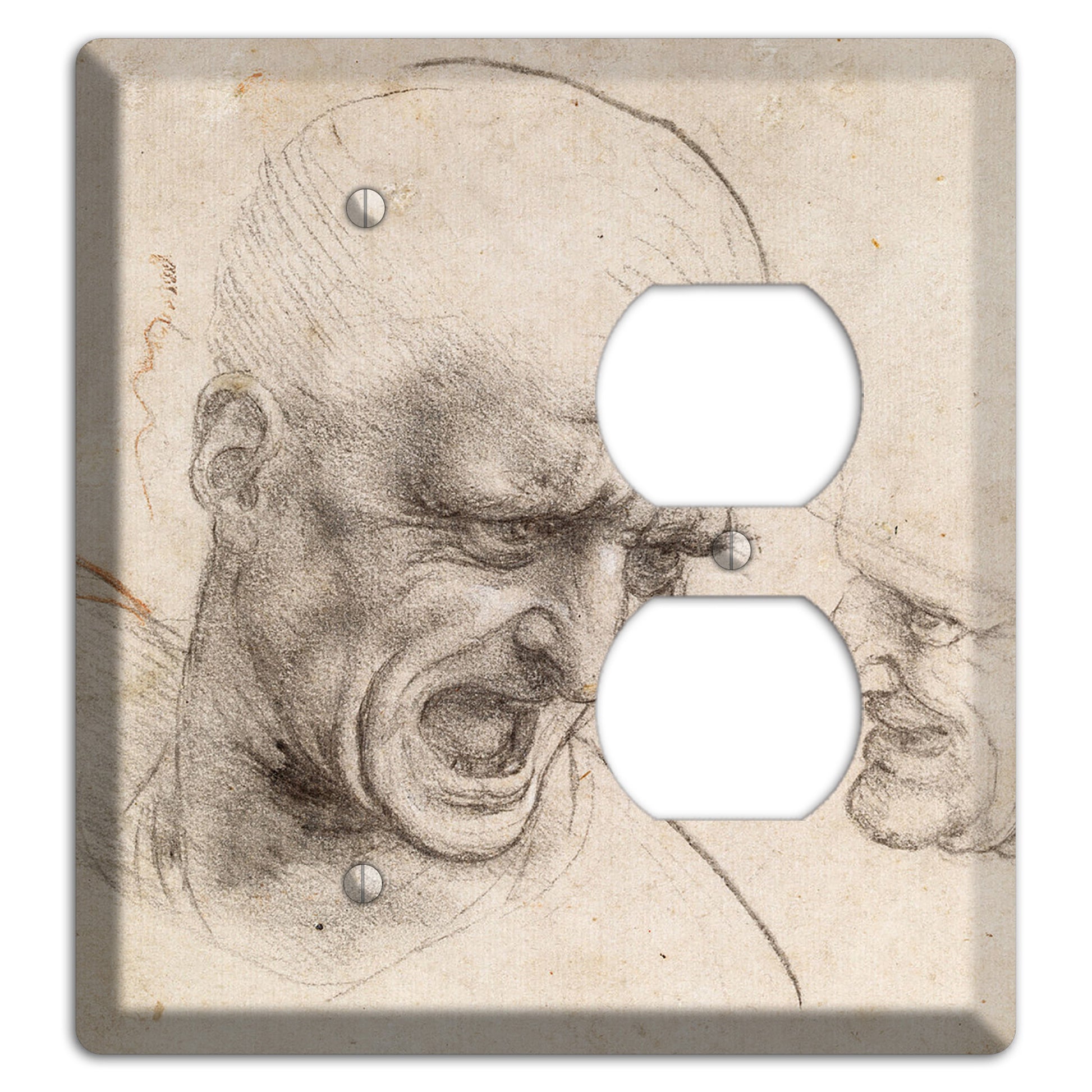 Da Vinci - Study of Two Warriors Blank / Duplex Wallplate