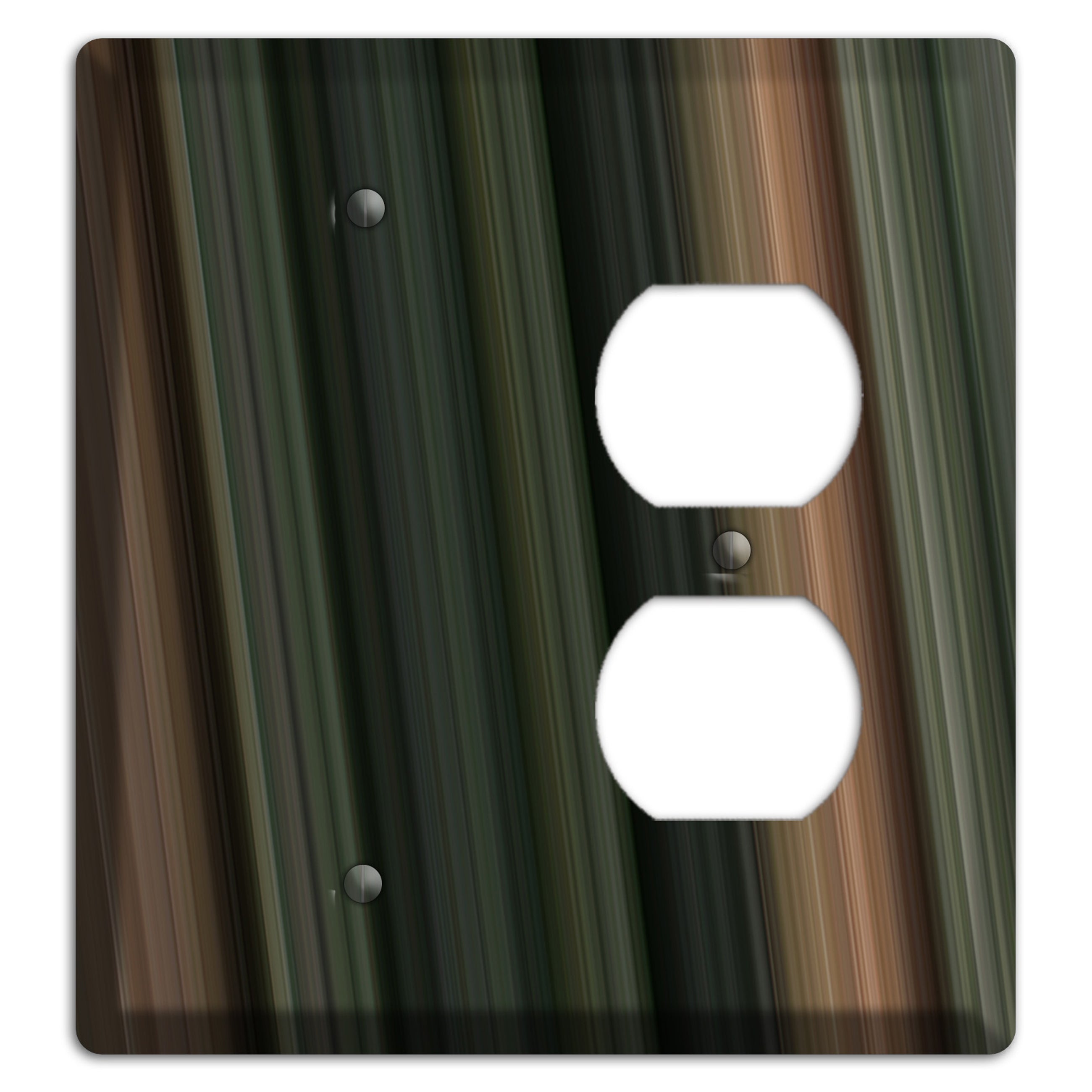 Multi Brown and Grey Ray of Light Blank / Duplex Wallplate