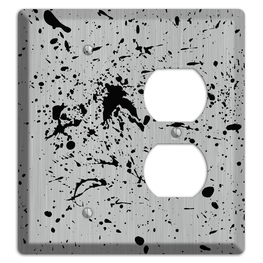 Ink Splash 4 Stainless Steel Blank / Duplex Wallplate