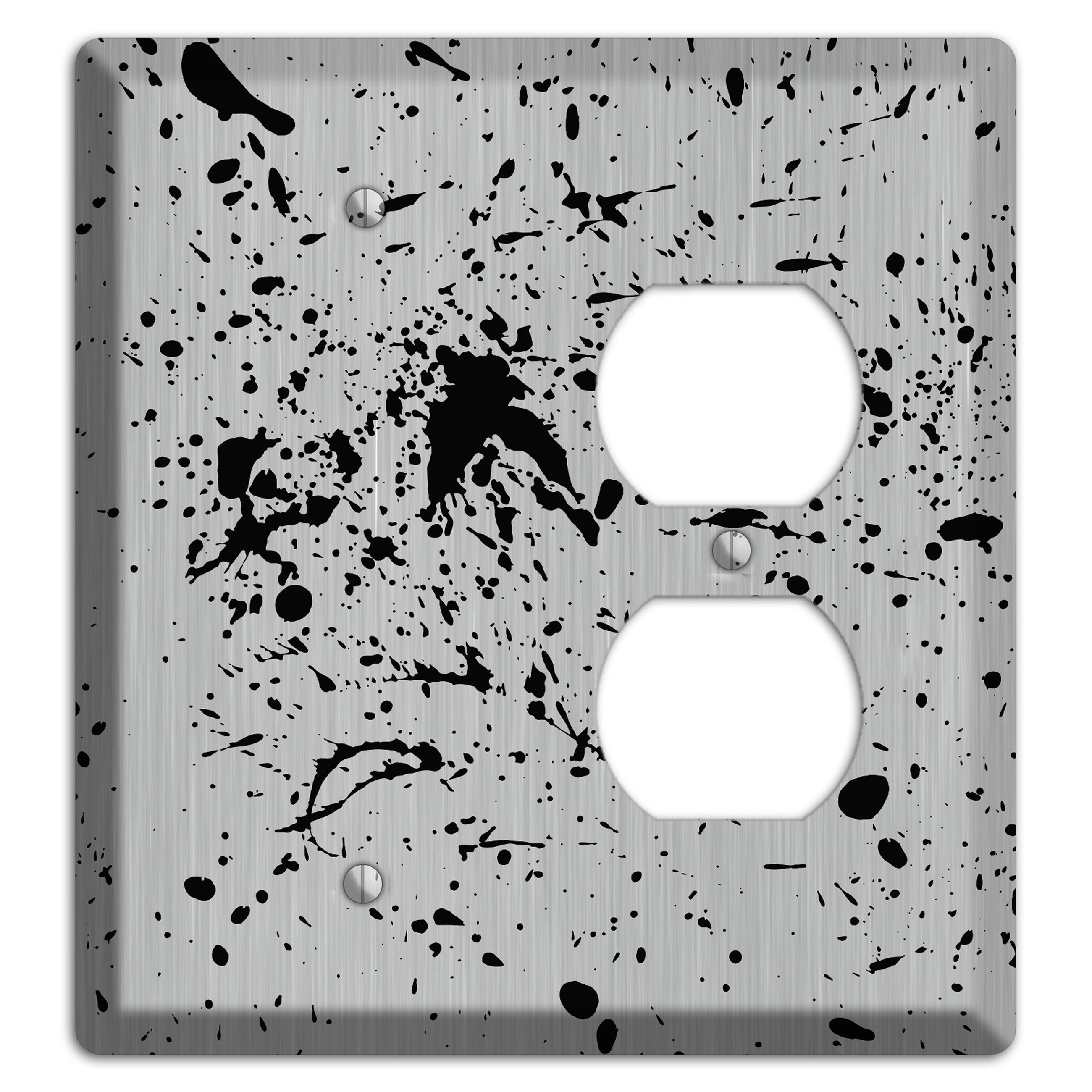 Ink Splash 4 Stainless Blank / Duplex Wallplate