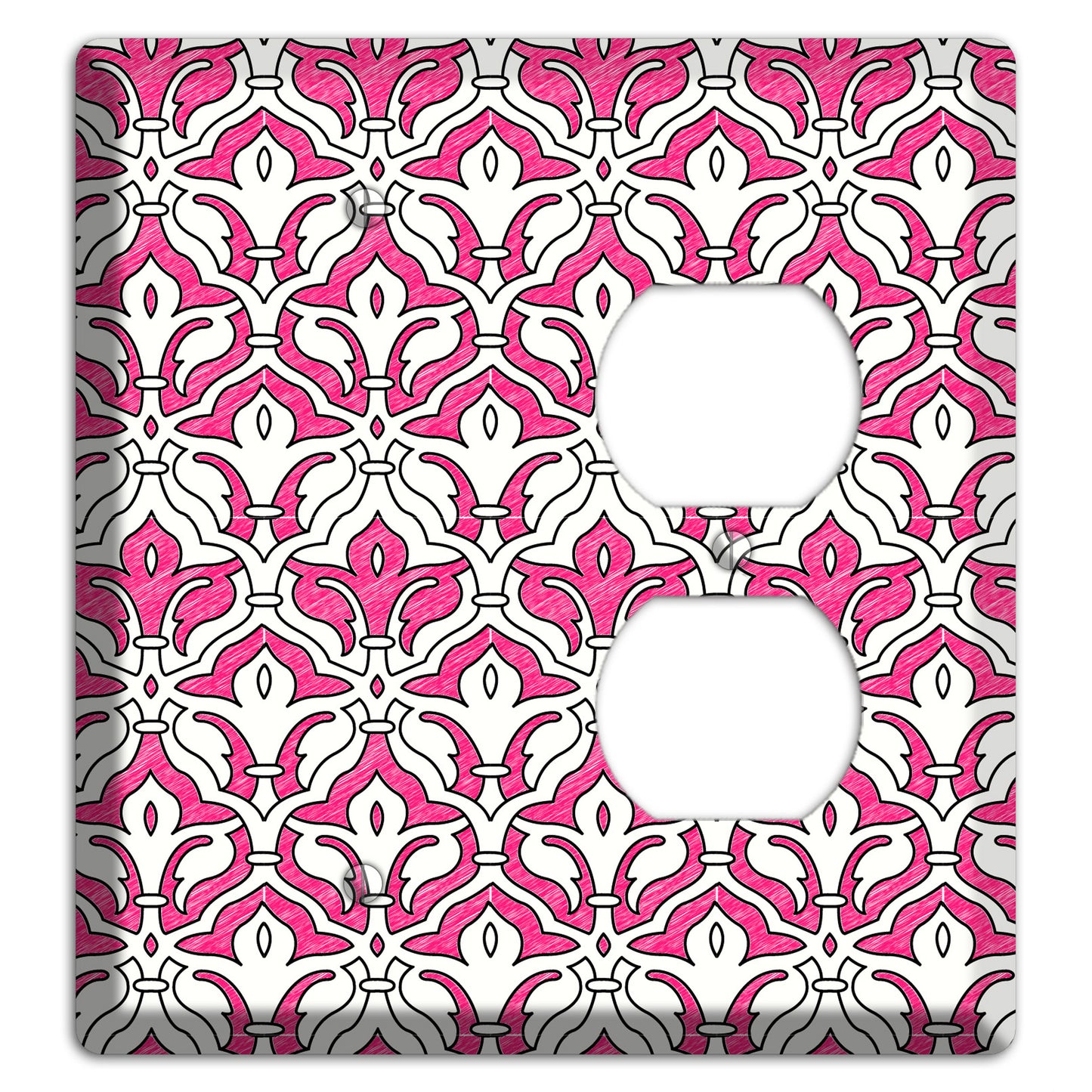 Pink Scallop Tapestry Blank / Duplex Wallplate