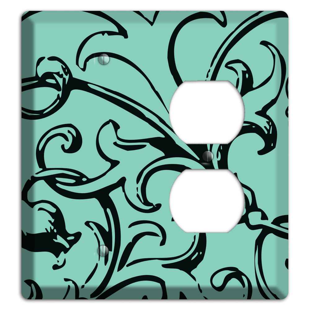 Victorian Aqua Blank / Duplex Wallplate