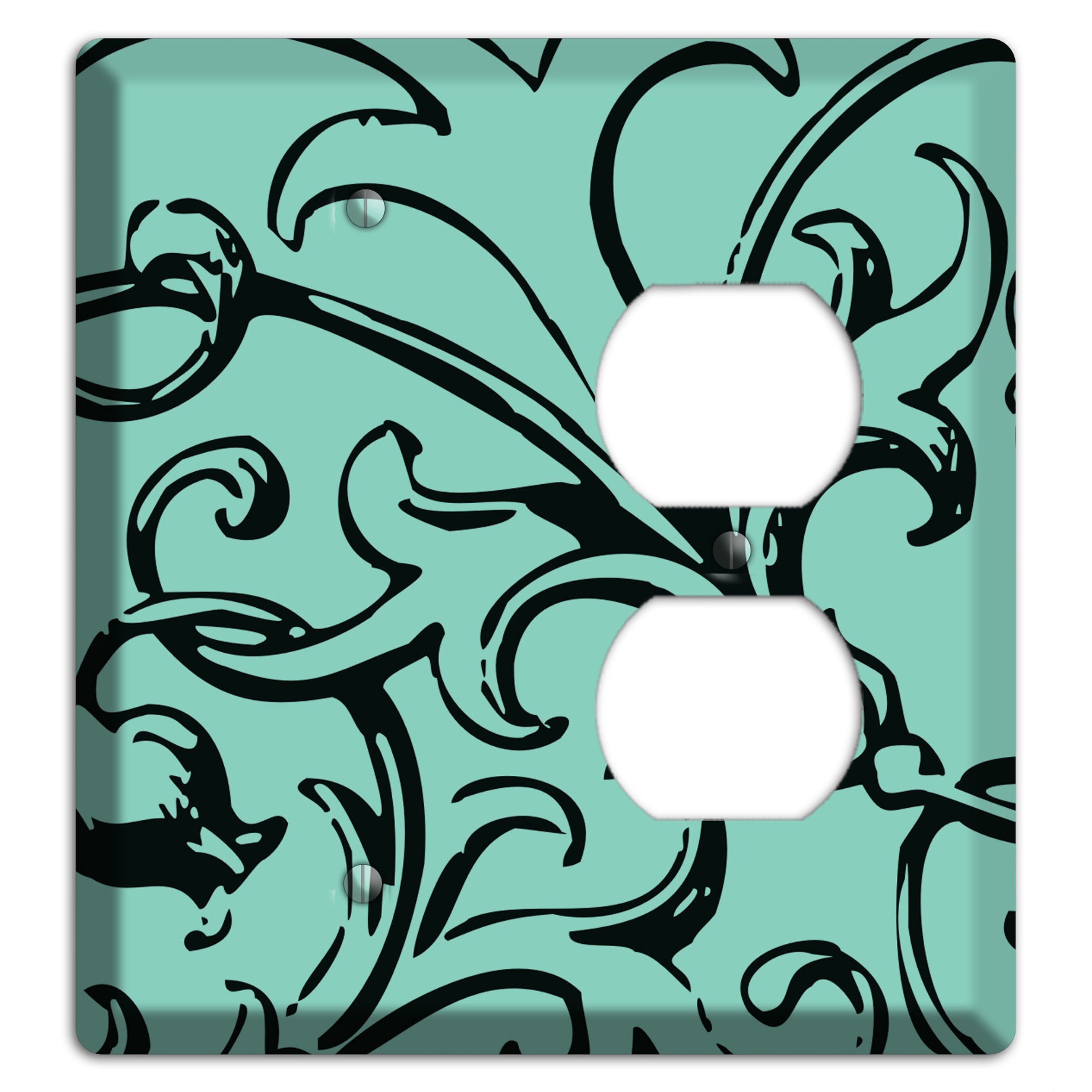 Victorian Aqua Blank / Duplex Wallplate