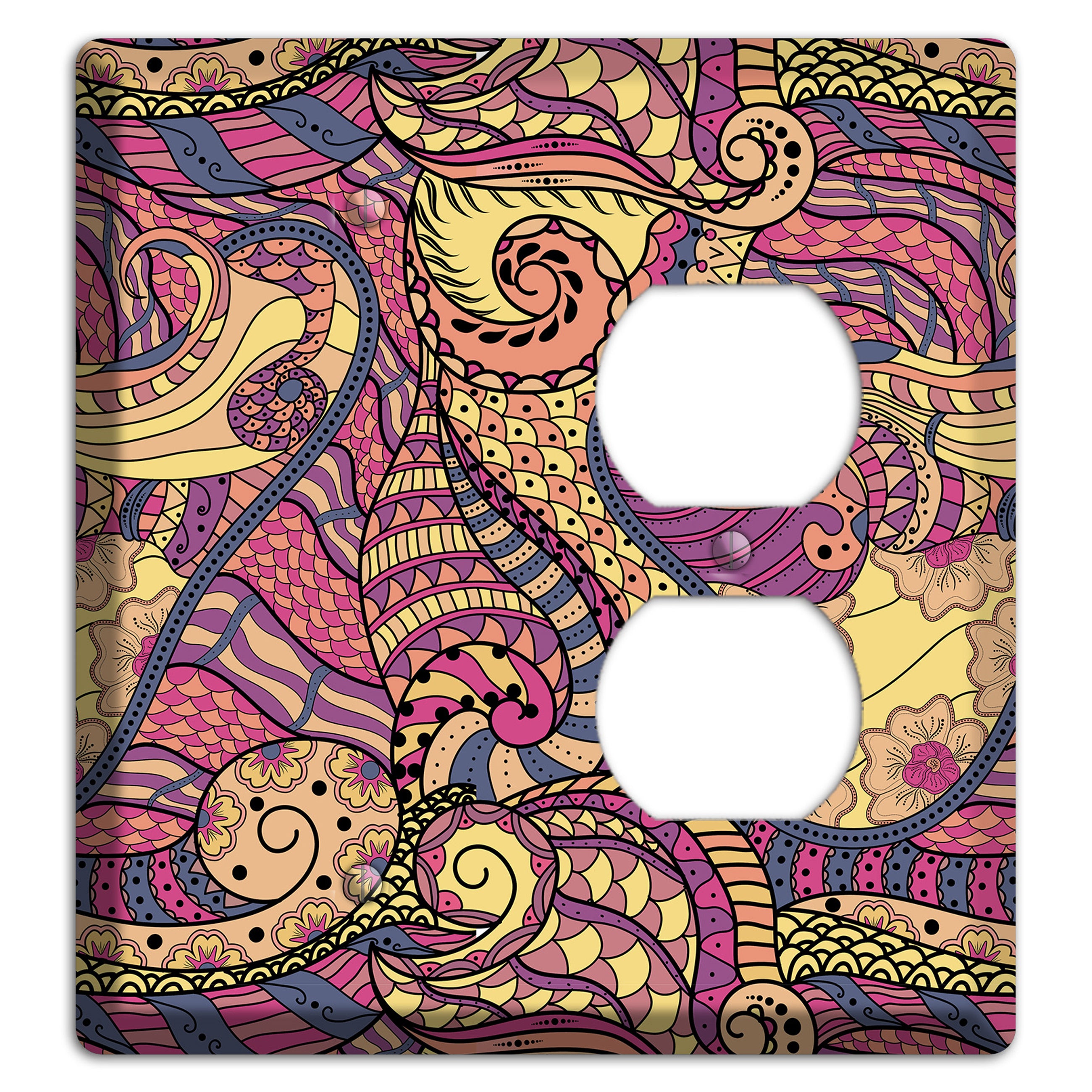 Retro Flourish 2 Blank / Duplex Wallplate