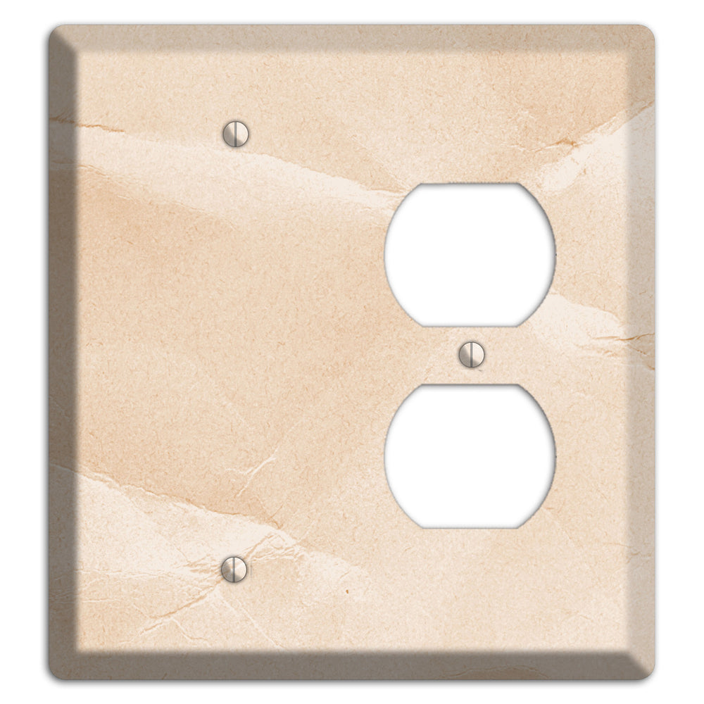 Almond Neutral Texture Blank / Duplex Wallplate