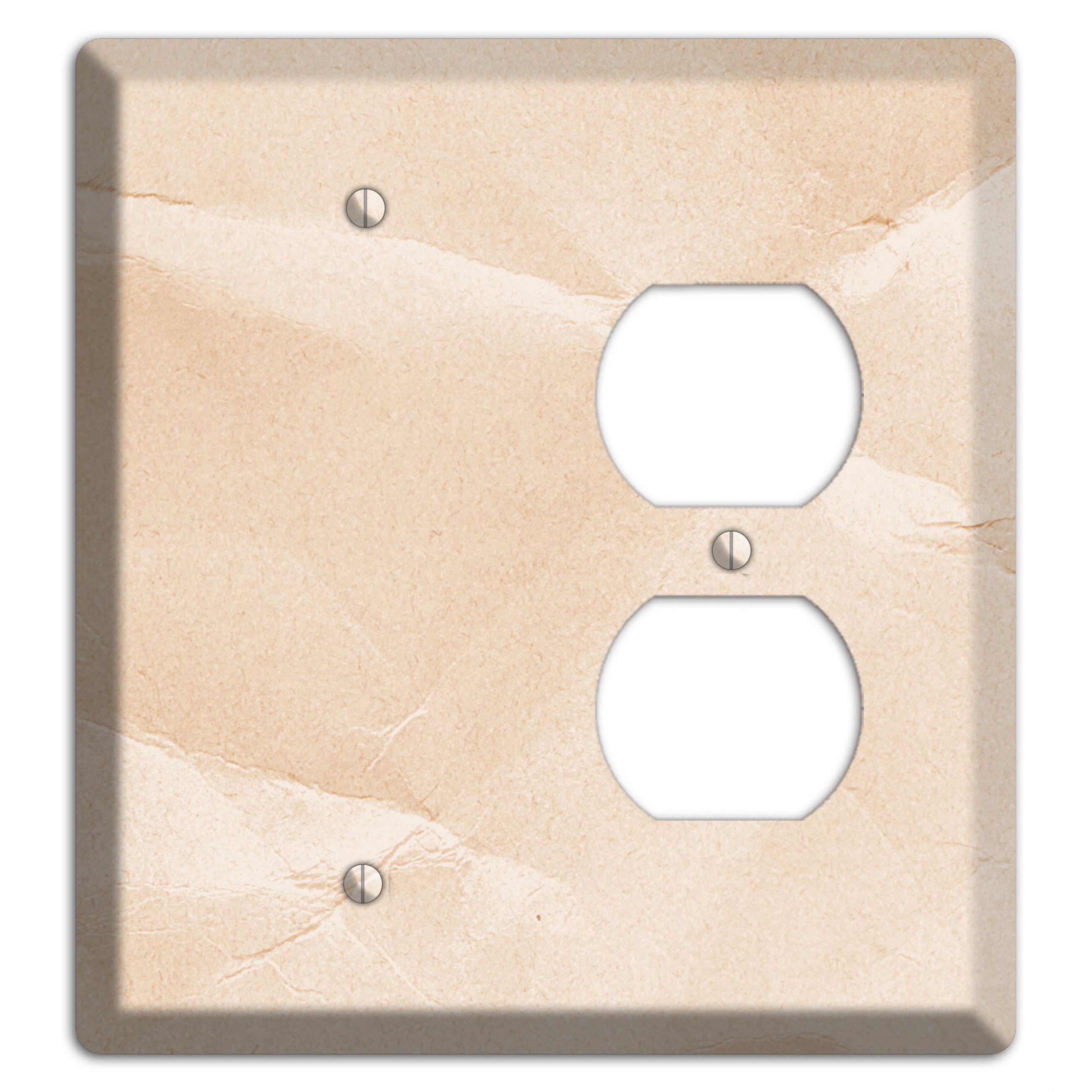 Almond Neutral Texture Blank / Duplex Wallplate