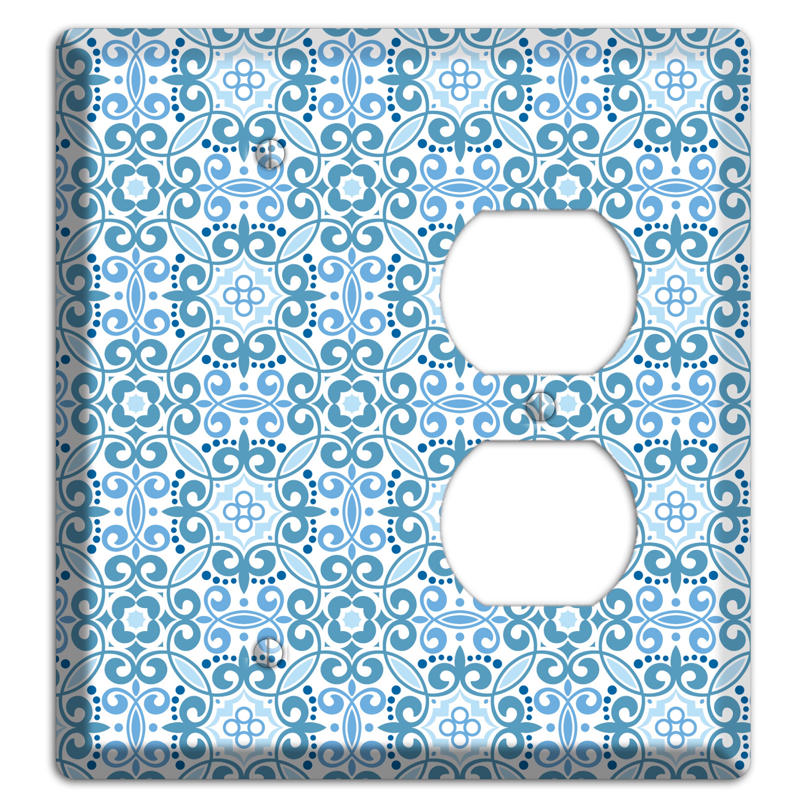 Multi Blue Foulard Blank / Duplex Wallplate