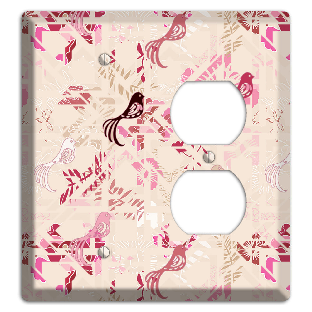 Floral Songbirds Blank / Duplex Wallplate