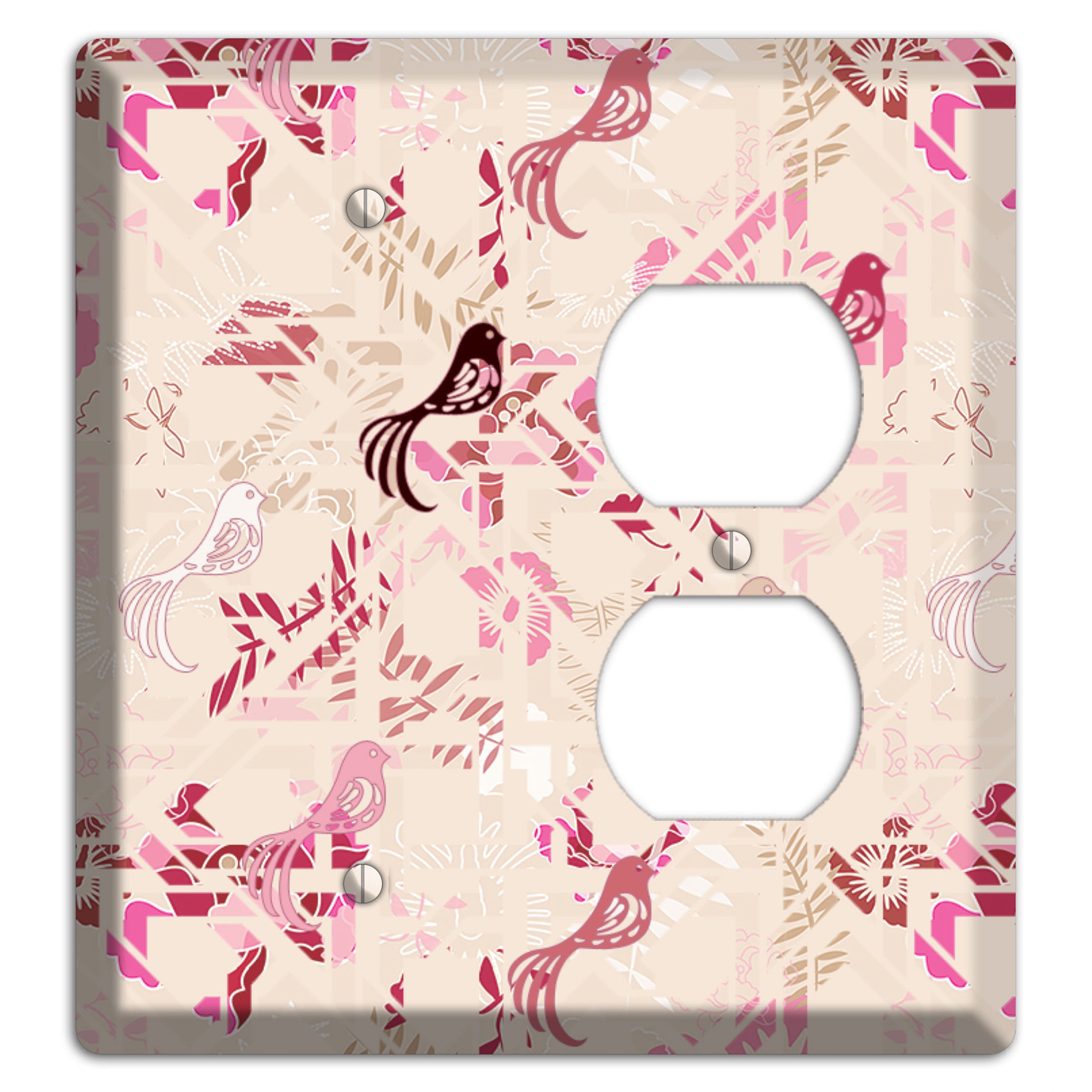 Floral Songbirds Blank / Duplex Wallplate