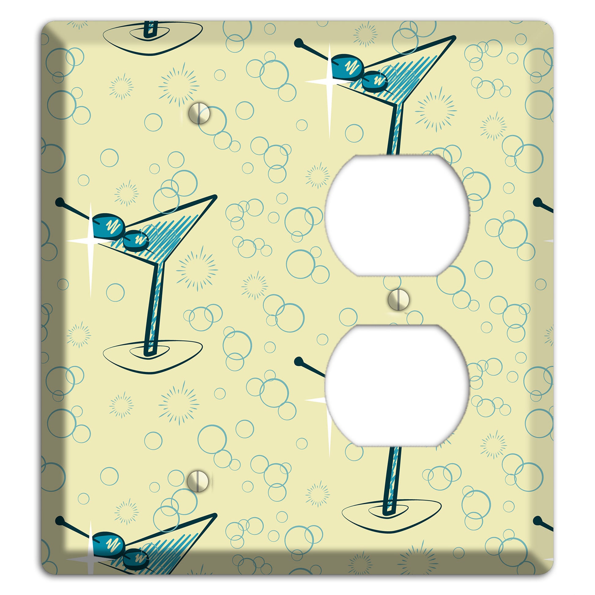 Yellow Martini Blank / Duplex Wallplate