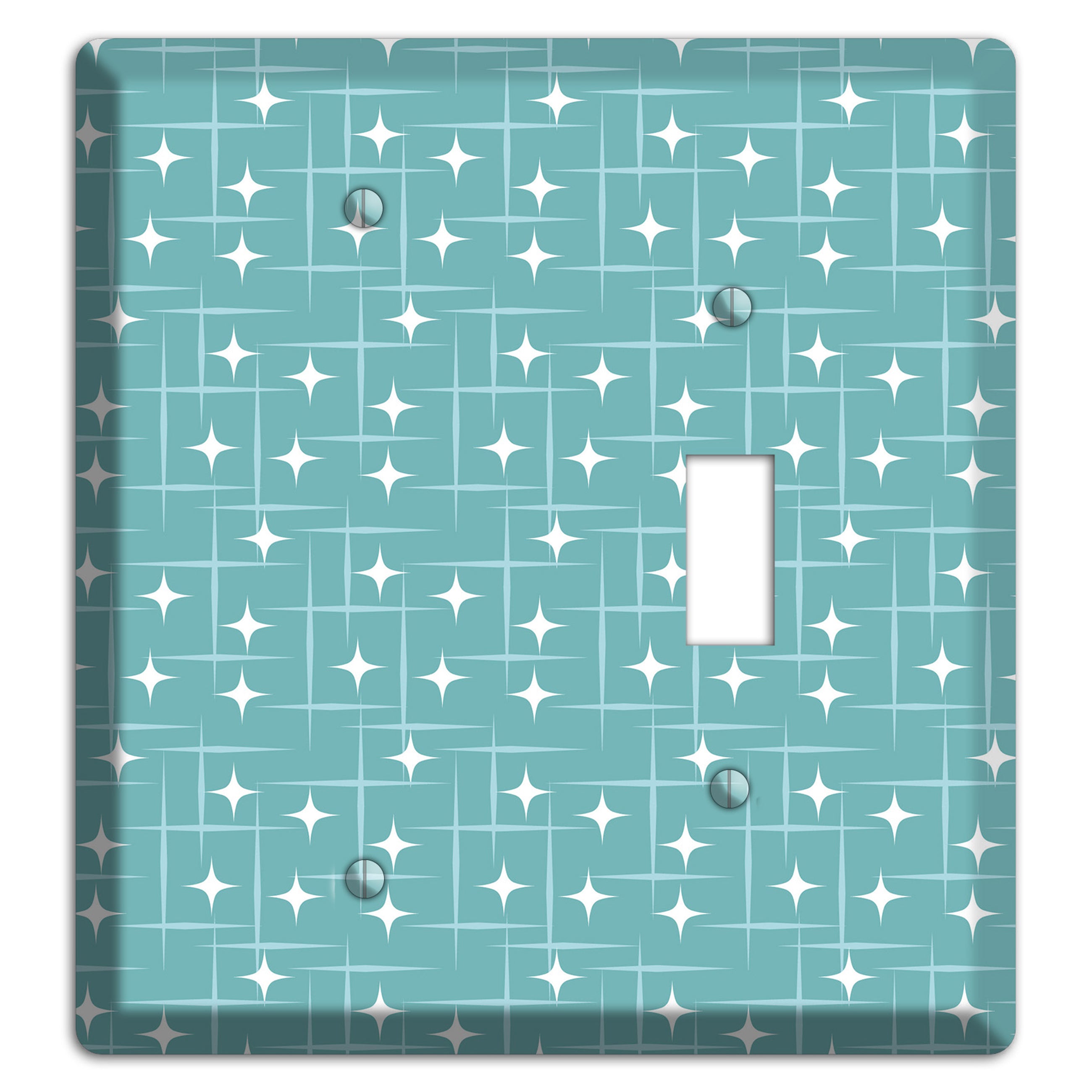 Blue Star Burst Blank / Toggle Wallplate