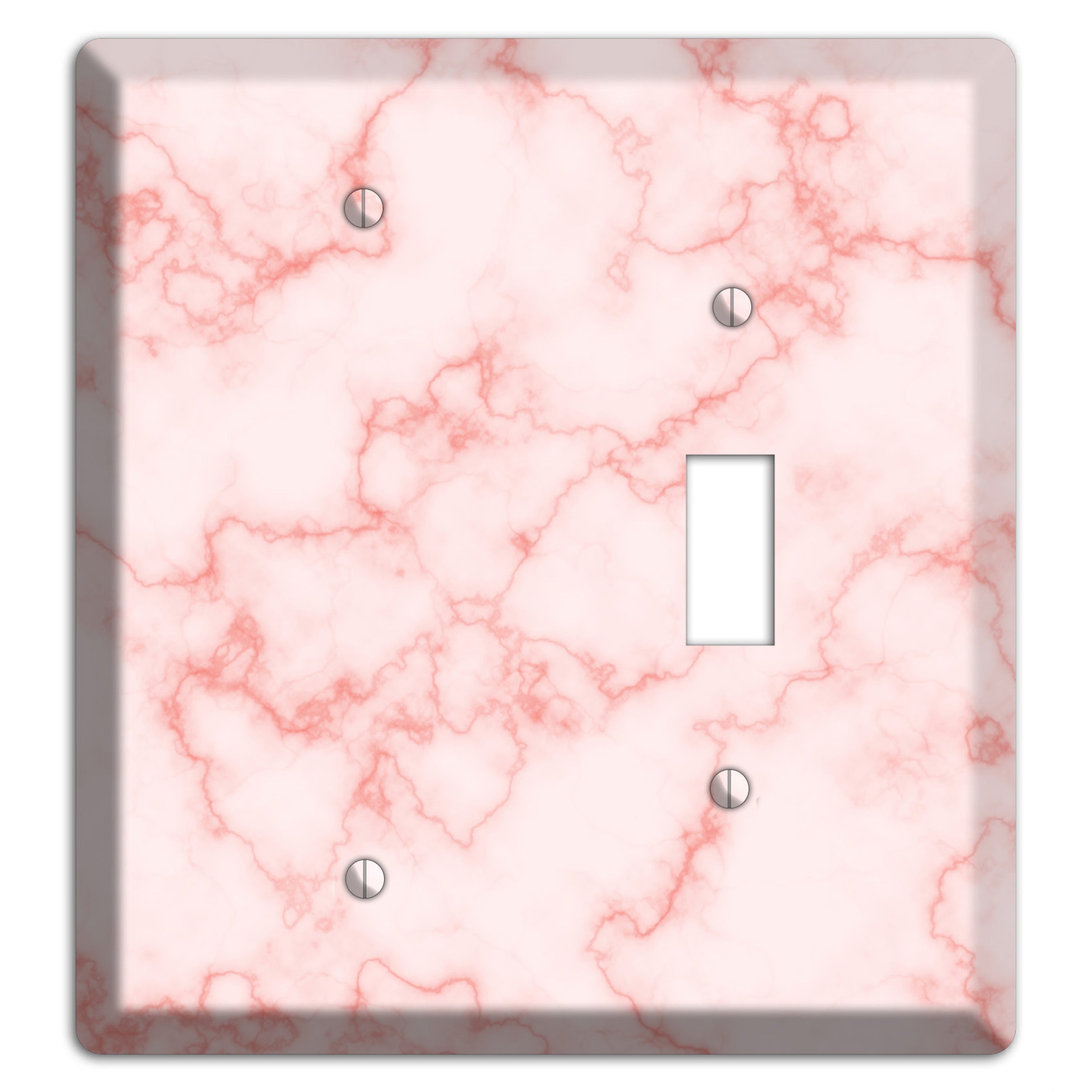 Pink Stained Marble Blank / Toggle Wallplate