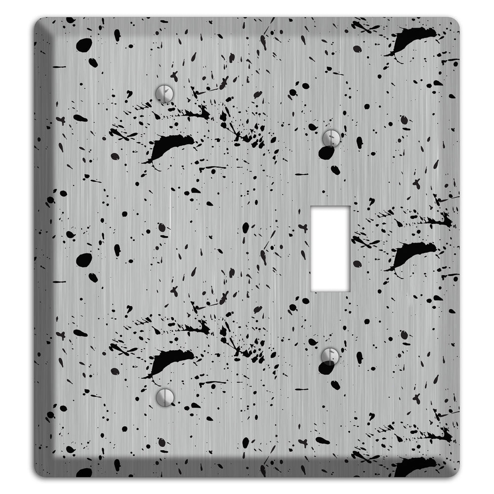 Ink Splash 5 Stainless Steel Blank / Toggle Wallplate