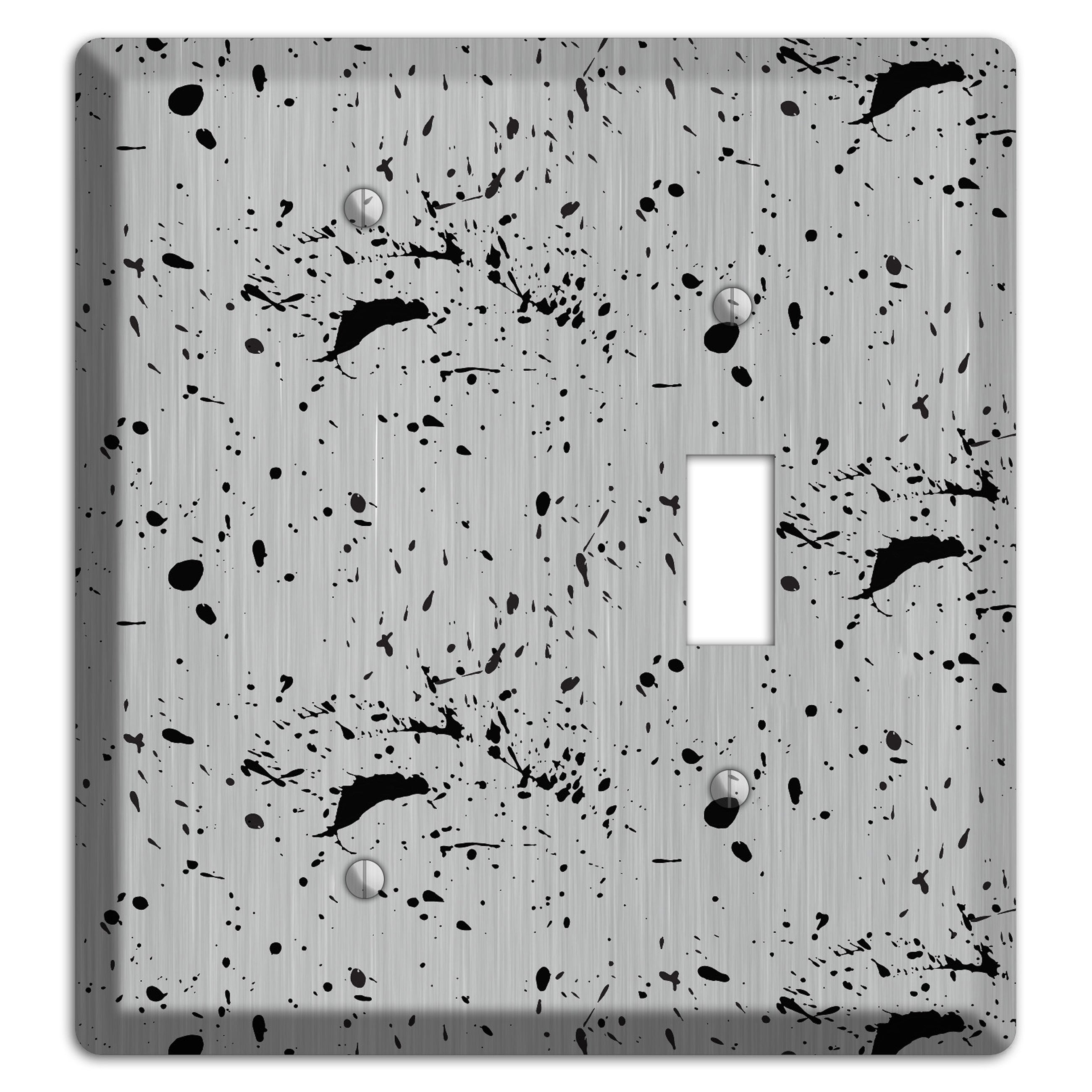 Ink Splash 5 Stainless Blank / Toggle Wallplate