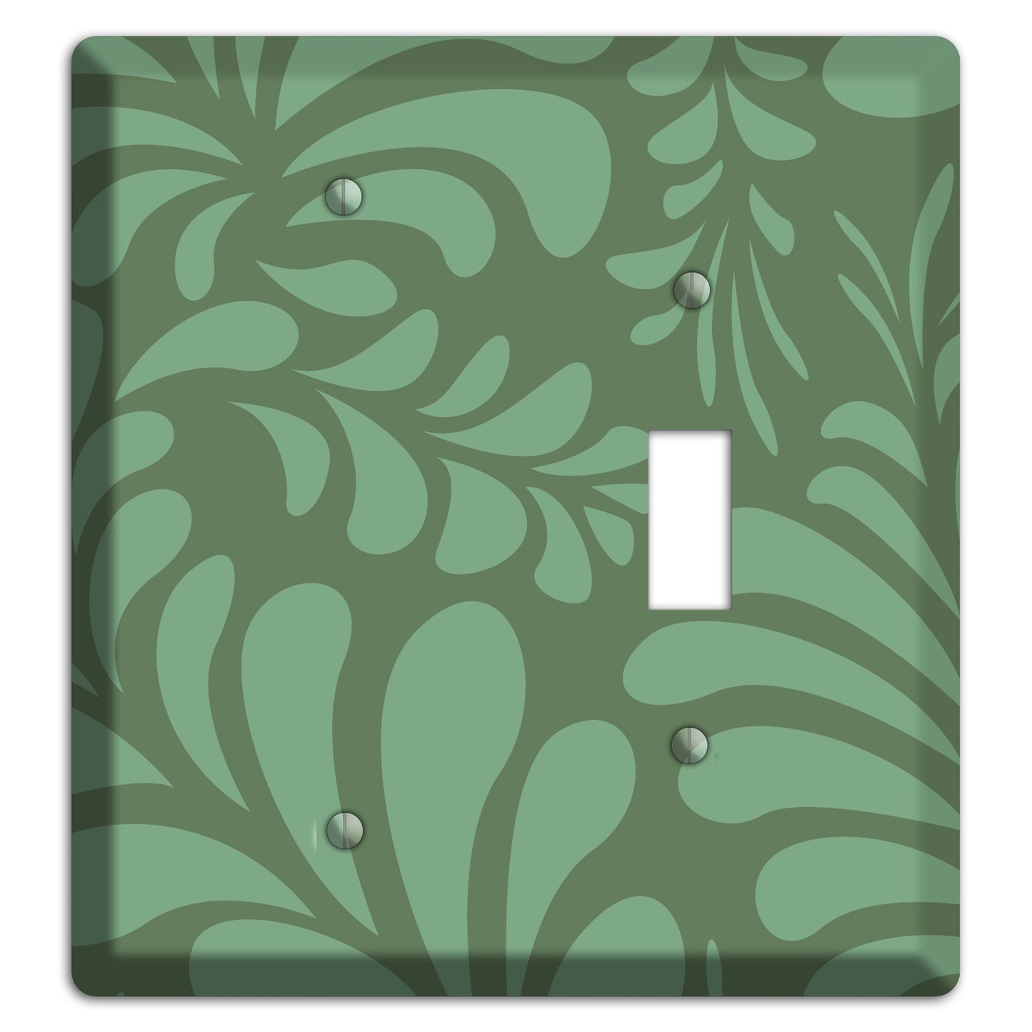 Green Herati Blank / Toggle Wallplate