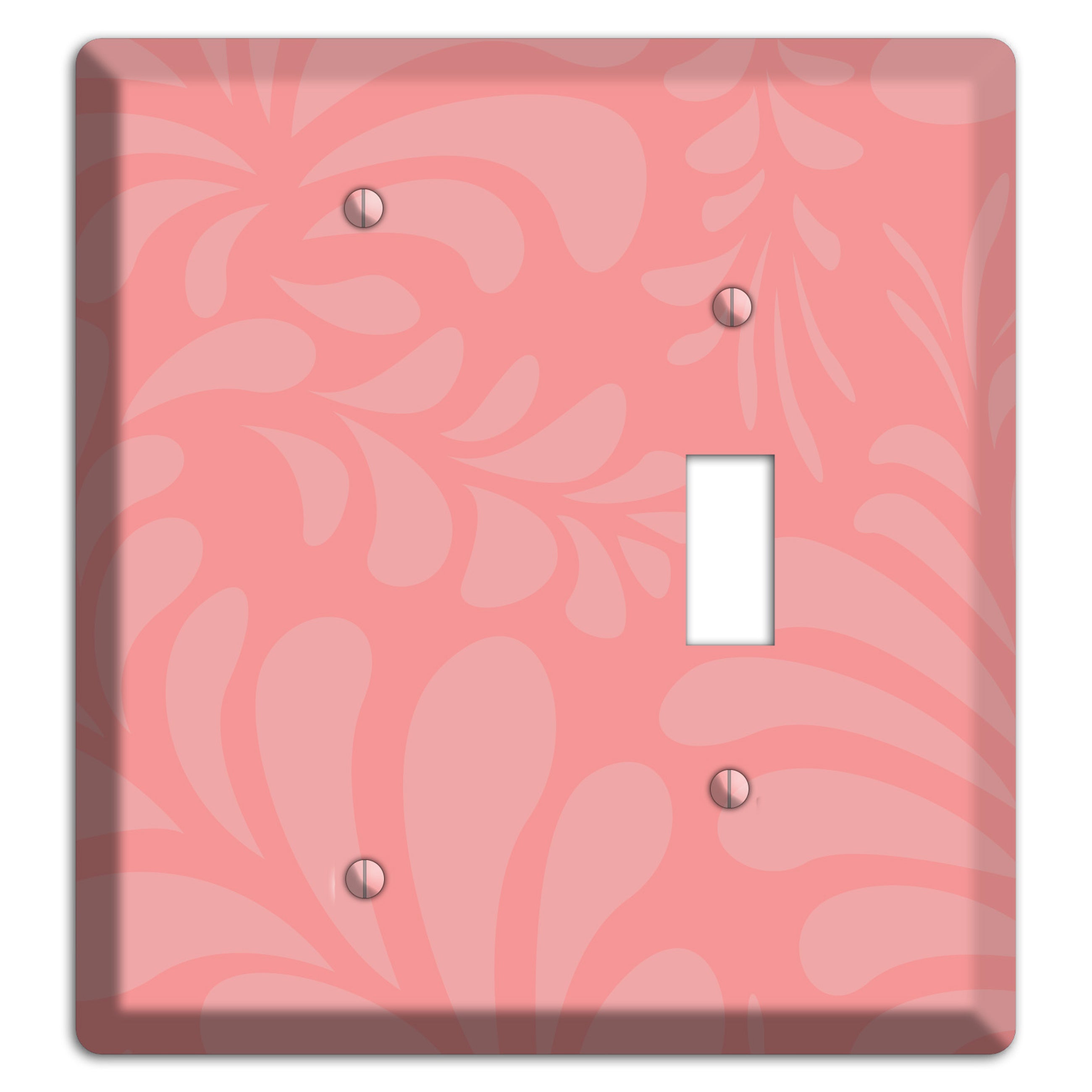 Pink Herati Blank / Toggle Wallplate