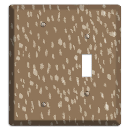 Brown and White Speckle Blank / Toggle Wallplate
