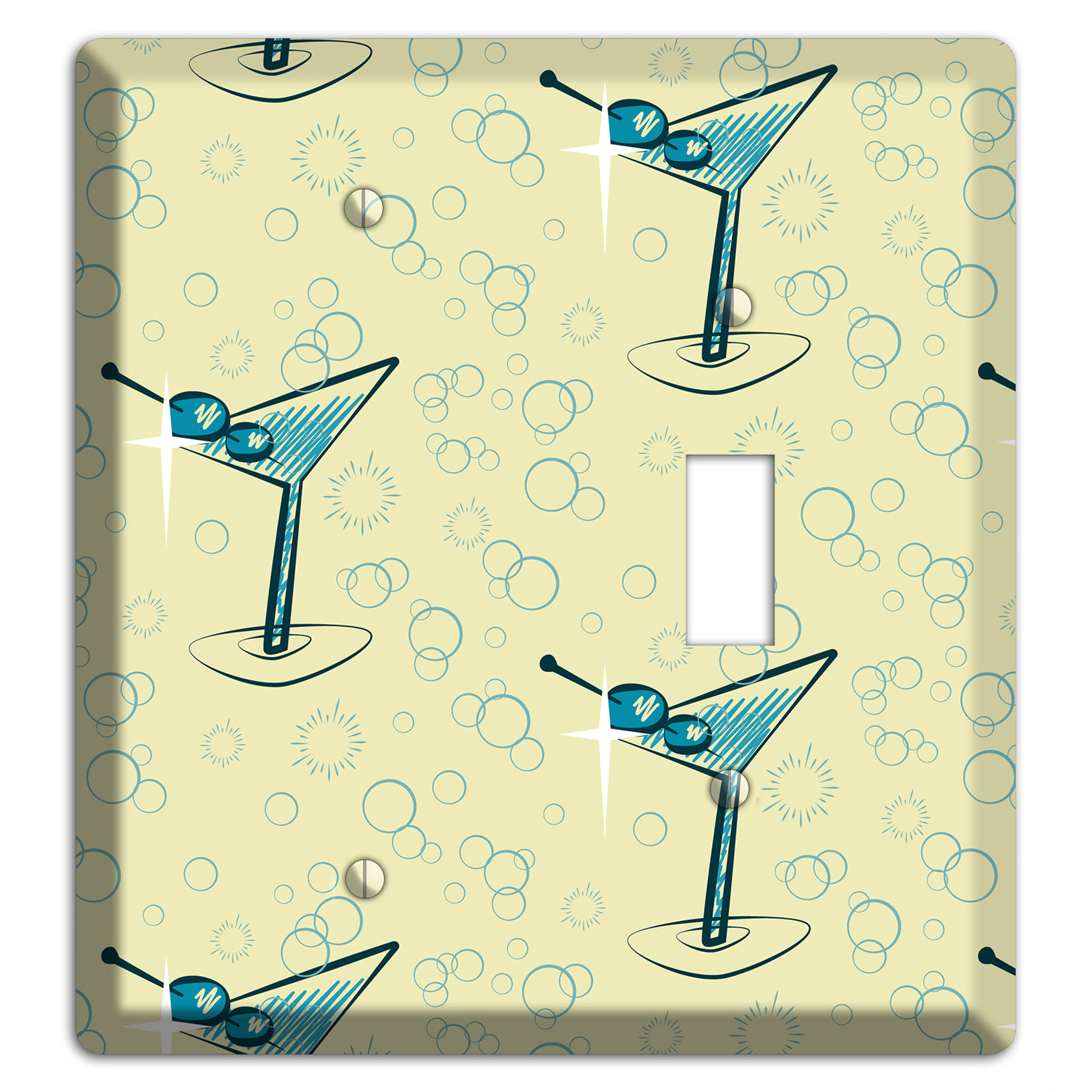 Yellow Martini Blank / Toggle Wallplate