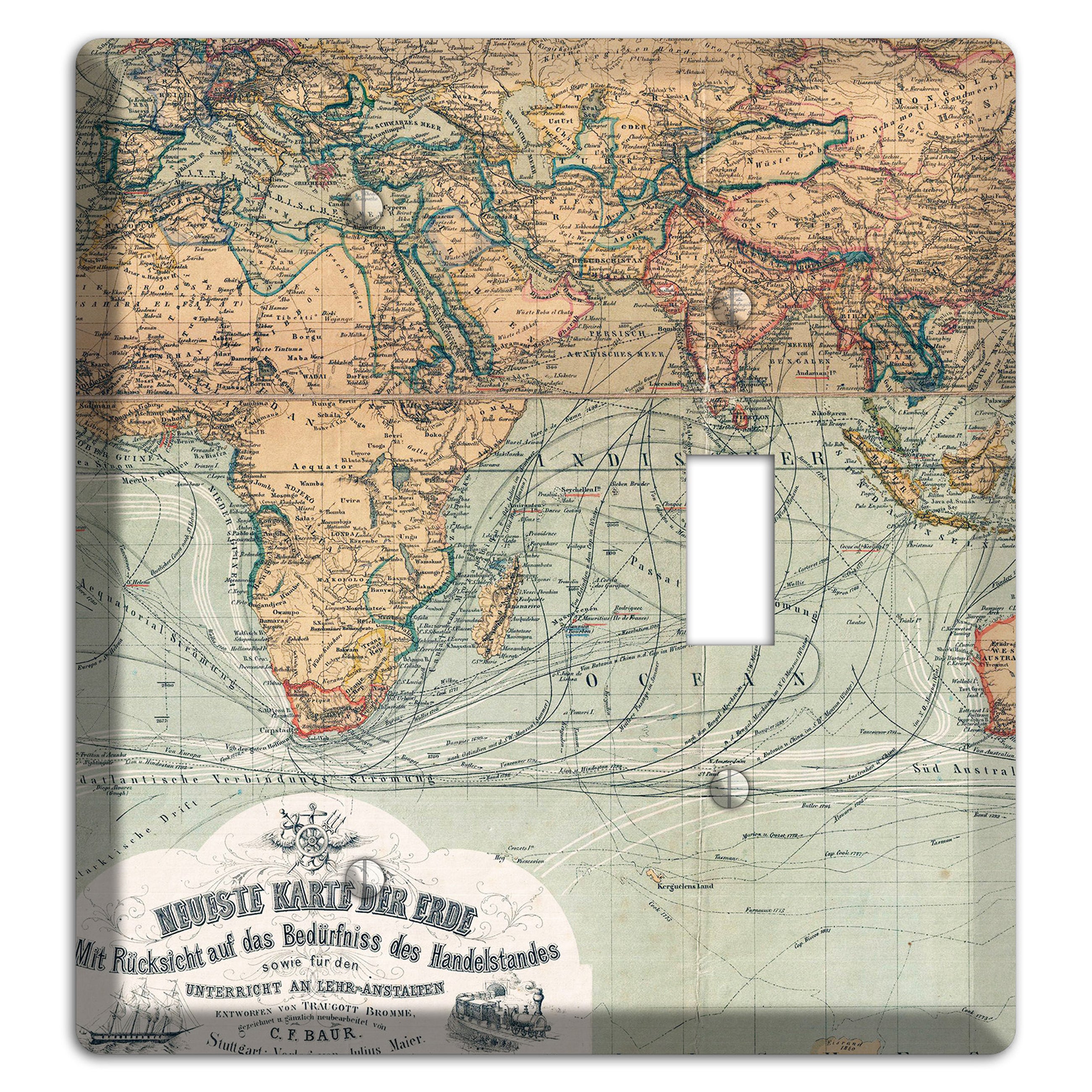 Map of Africa Blank / Toggle Wallplate
