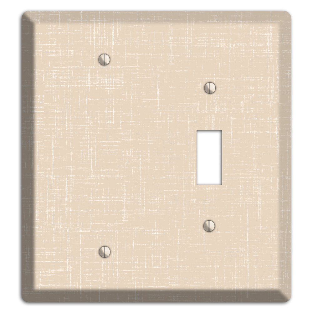 Double Spanish White Neutral Texture Blank / Toggle Wallplate