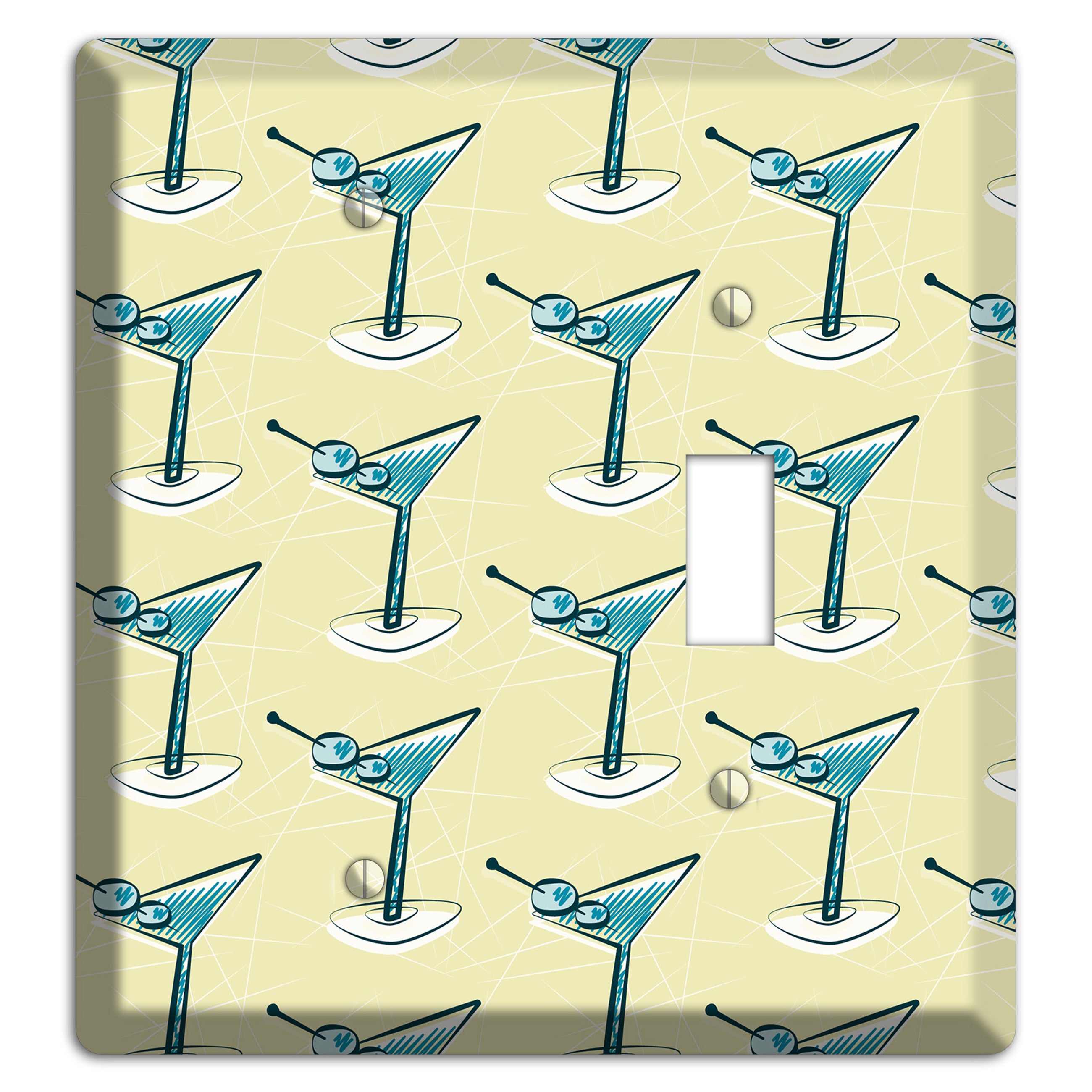 Yellow Martini Blank / Toggle Wallplate