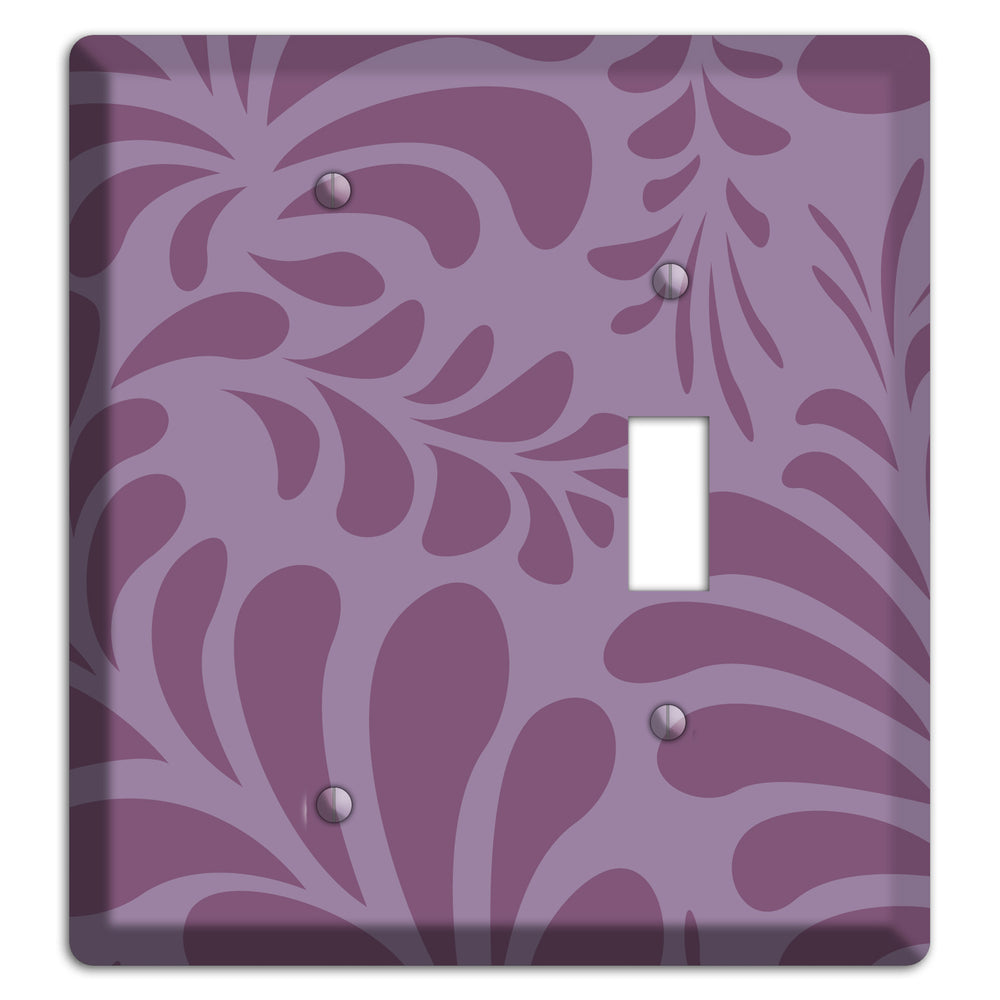 Purple Herati Blank / Toggle Wallplate