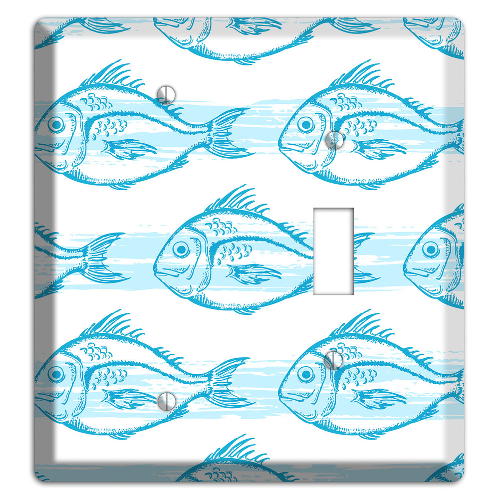 Blue Fish Blank / Toggle Wallplate