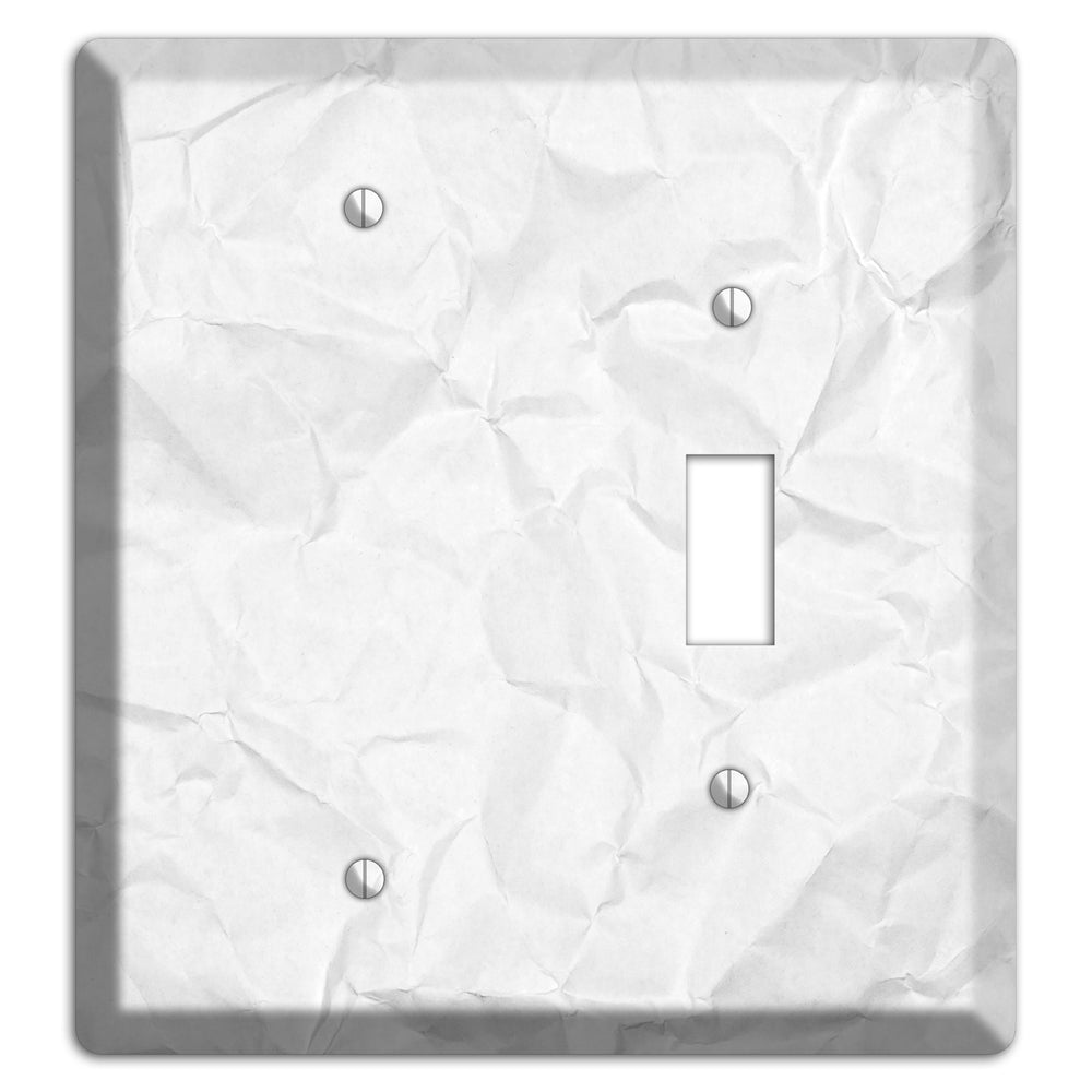 Concrete Crinkled Paper Blank / Toggle Wallplate