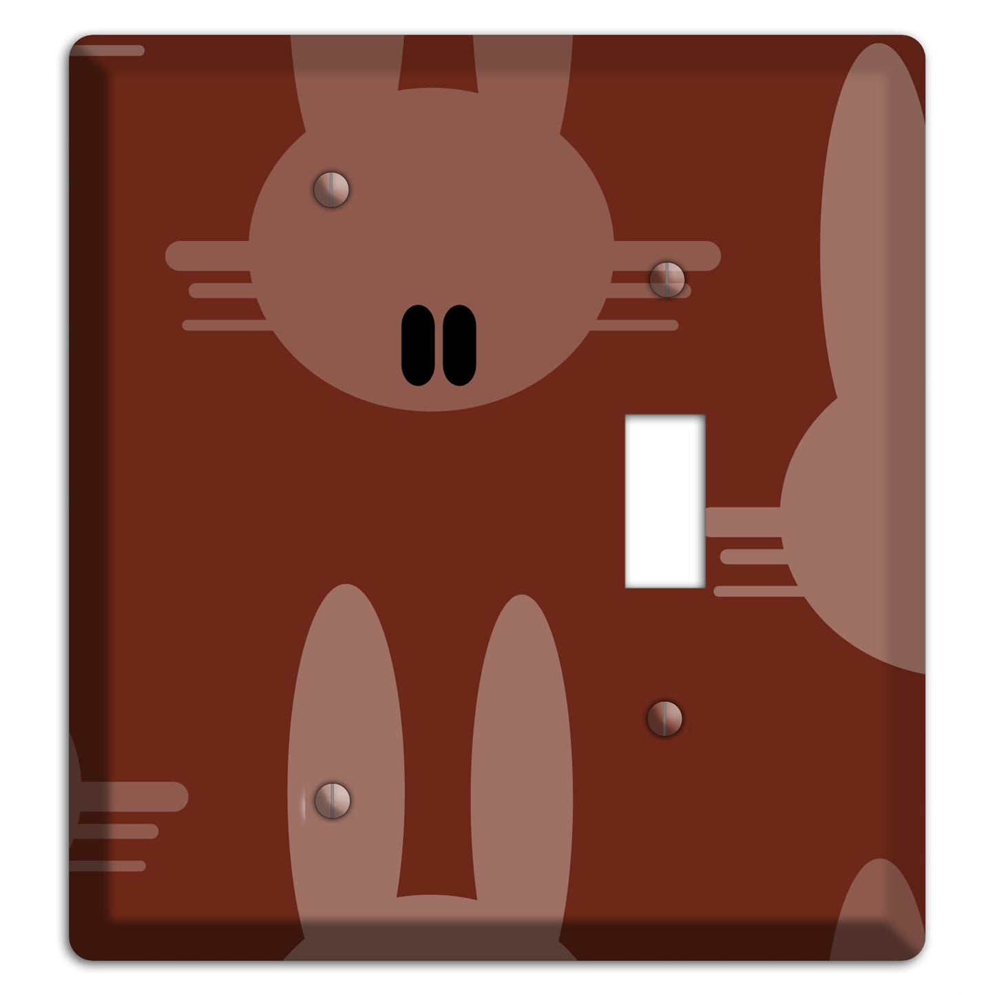 Maroon Bunny Blank / Toggle Wallplate