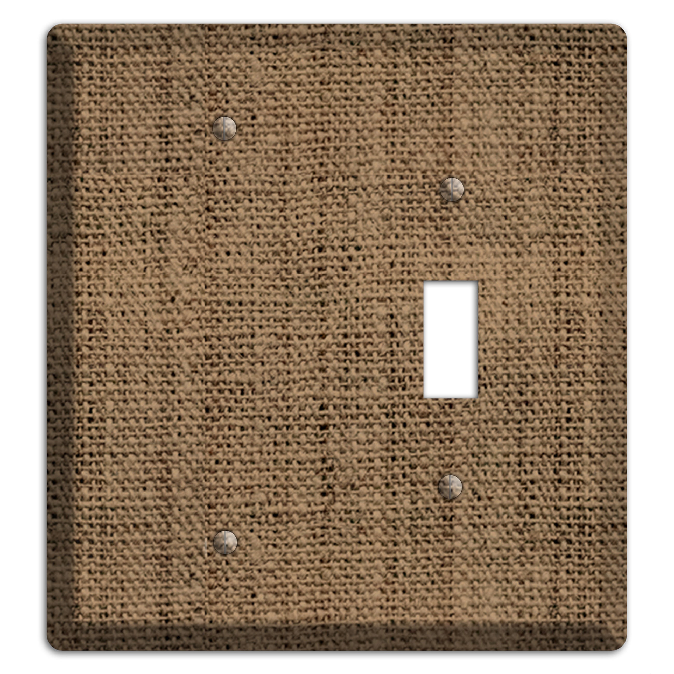 Shadow Burlap Blank / Toggle Wallplate