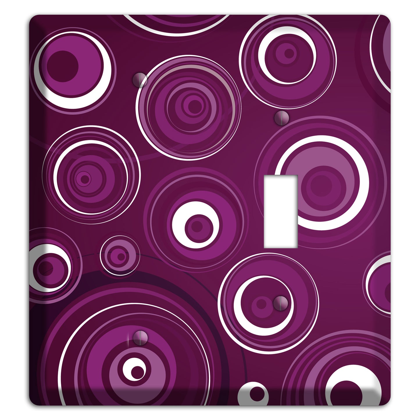 Purple Circles 2 Blank / Toggle Wallplate