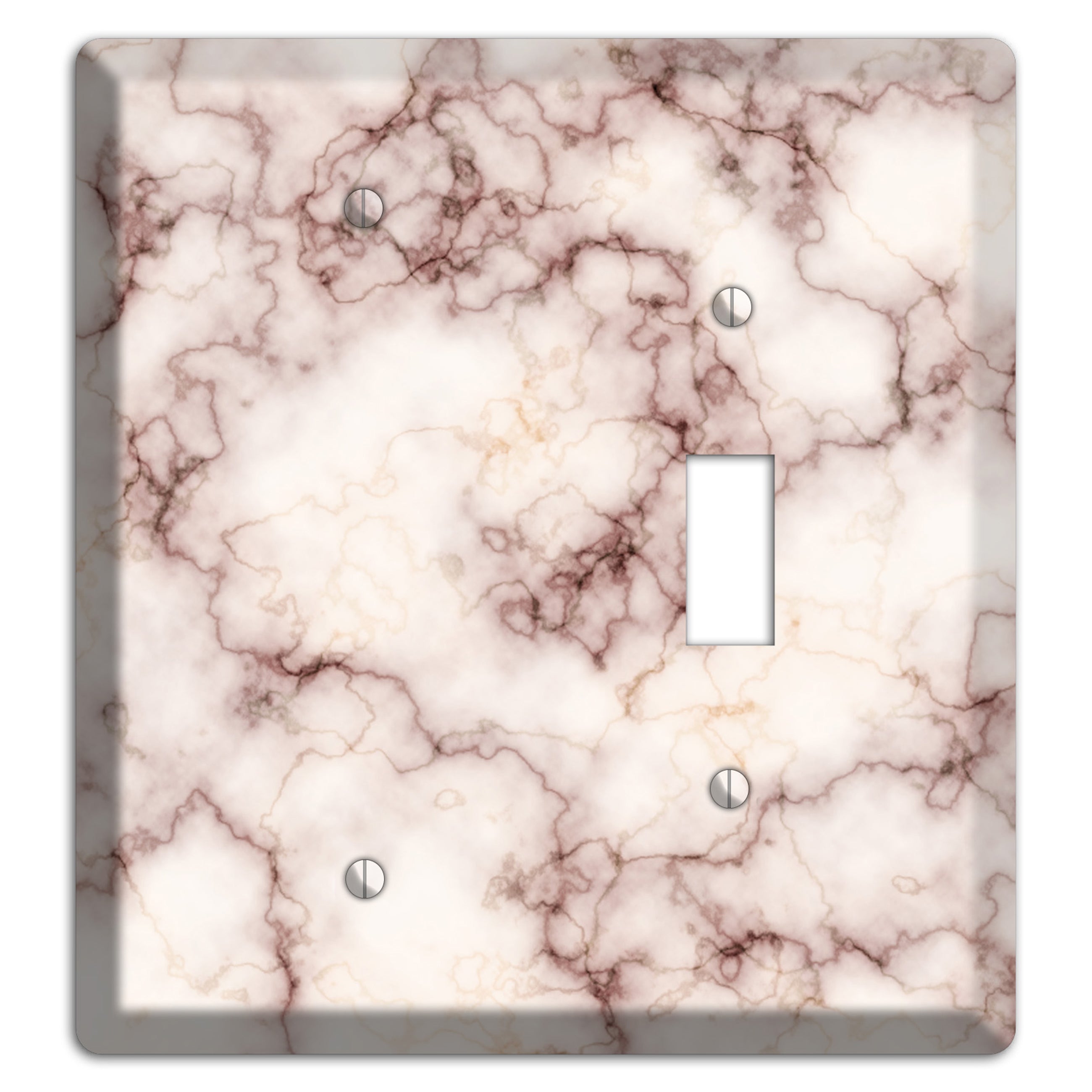 Burgundy Stained Marble Blank / Toggle Wallplate