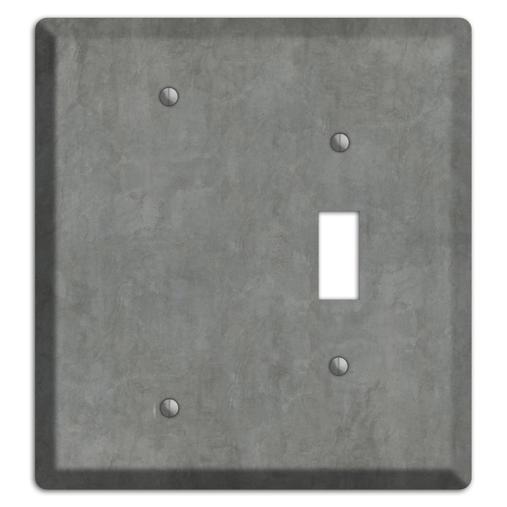 Stucco Grey Blank / Toggle Wallplate