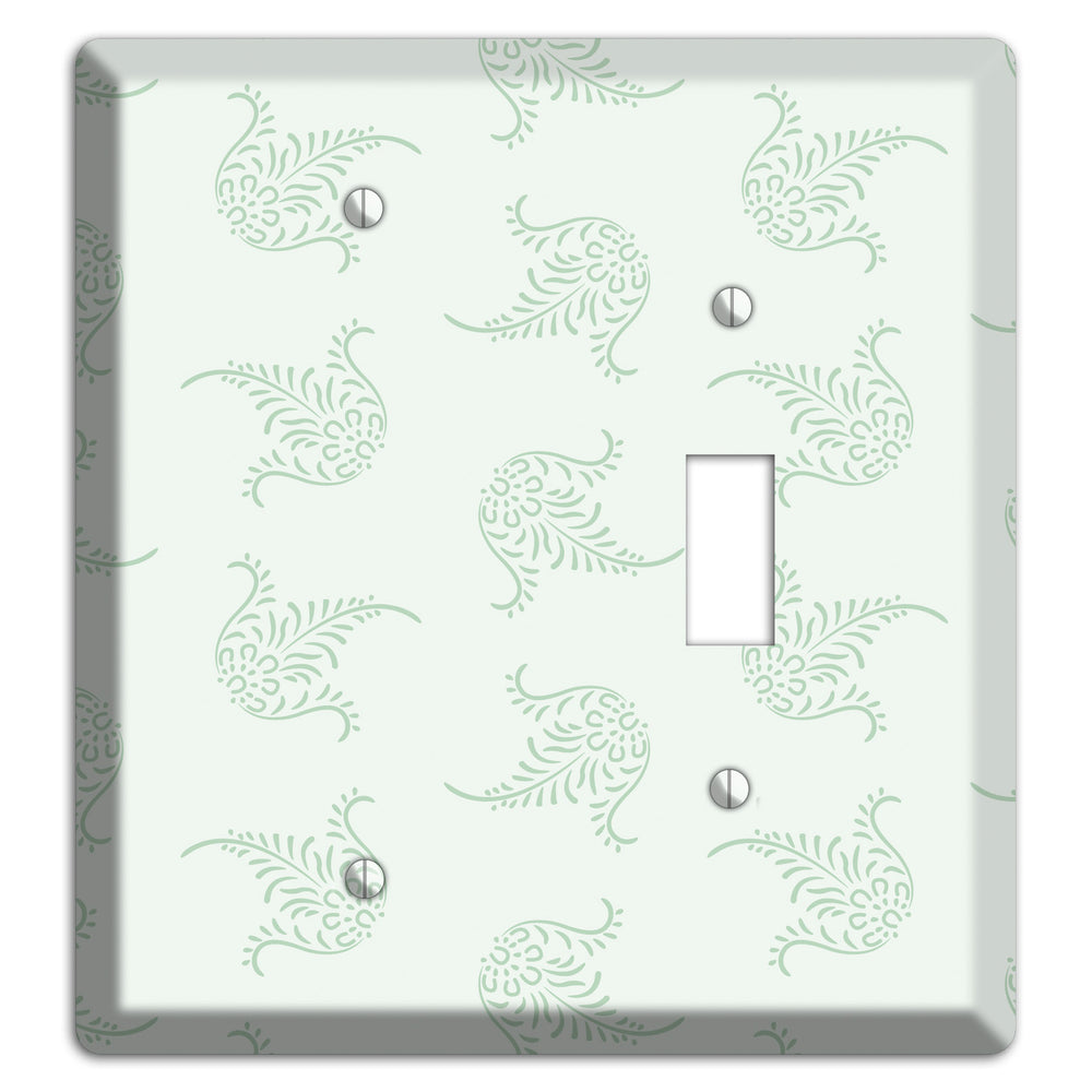 Mint Trefoil Cartouche Blank / Toggle Wallplate