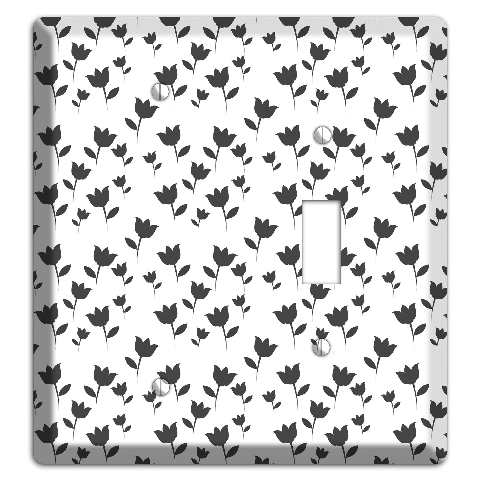Black and White Tulips Blank / Toggle Wallplate