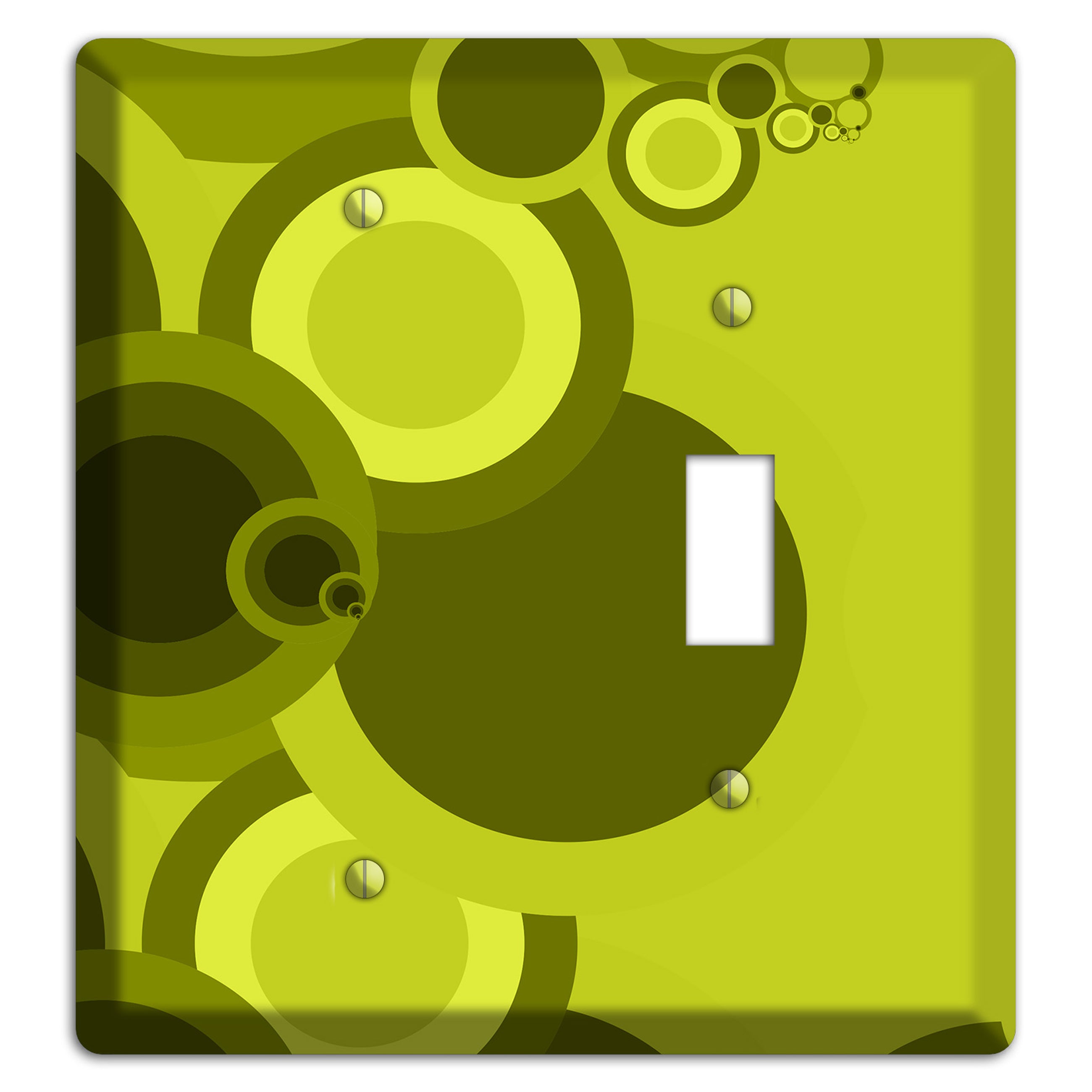 Green Circles Blank / Toggle Wallplate