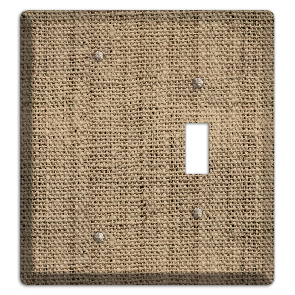 Donkey Brown Burlap Blank / Toggle Wallplate