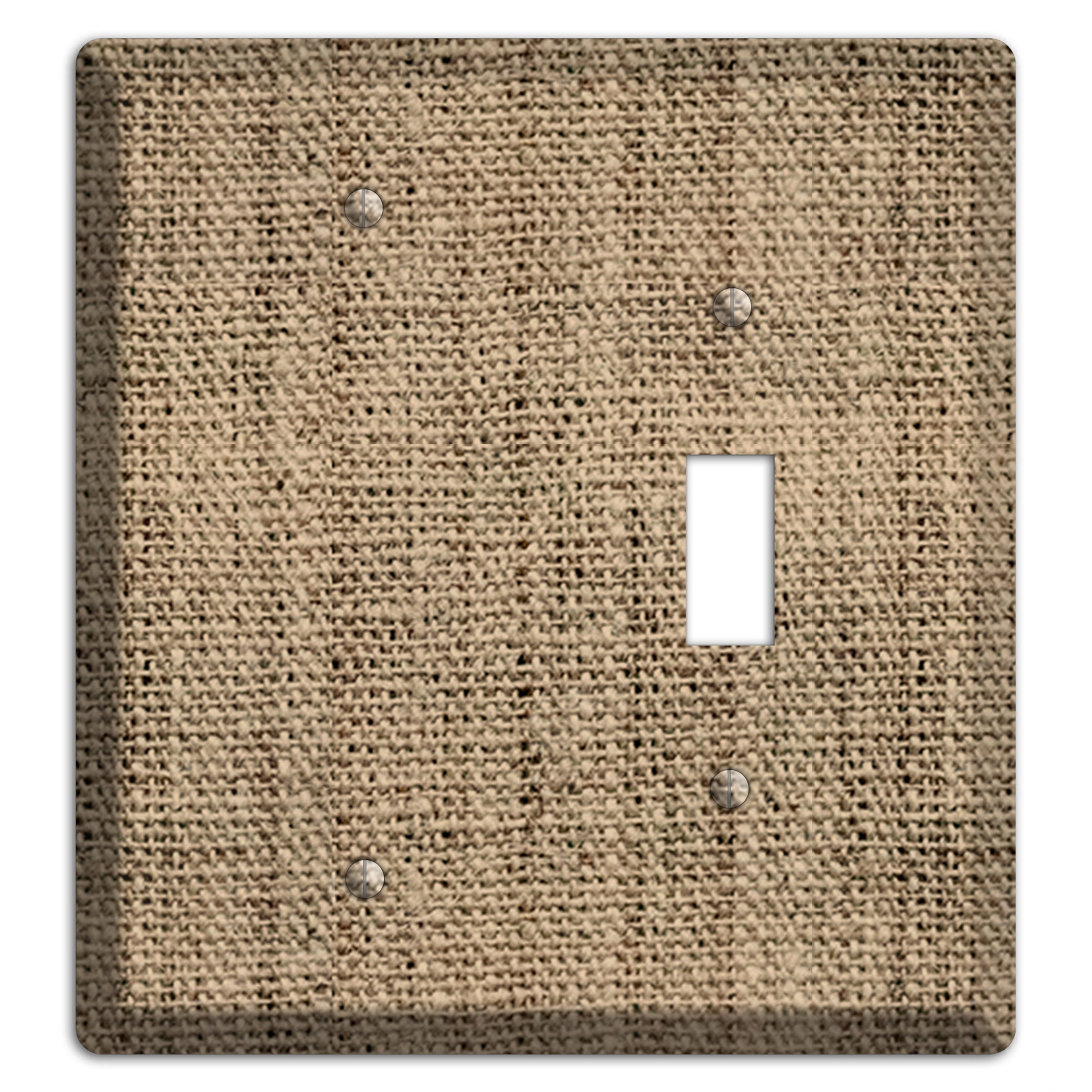 Donkey Brown Burlap Blank / Toggle Wallplate