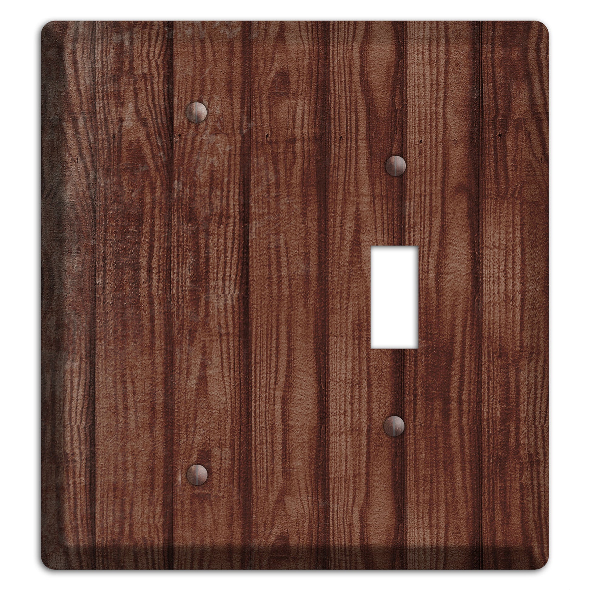Saddle Weathered Wood Blank / Toggle Wallplate