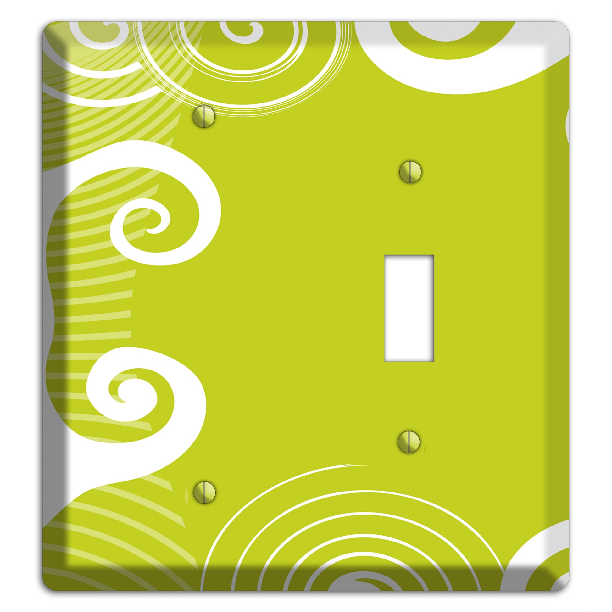 Abstract Green Blank / Toggle Wallplate