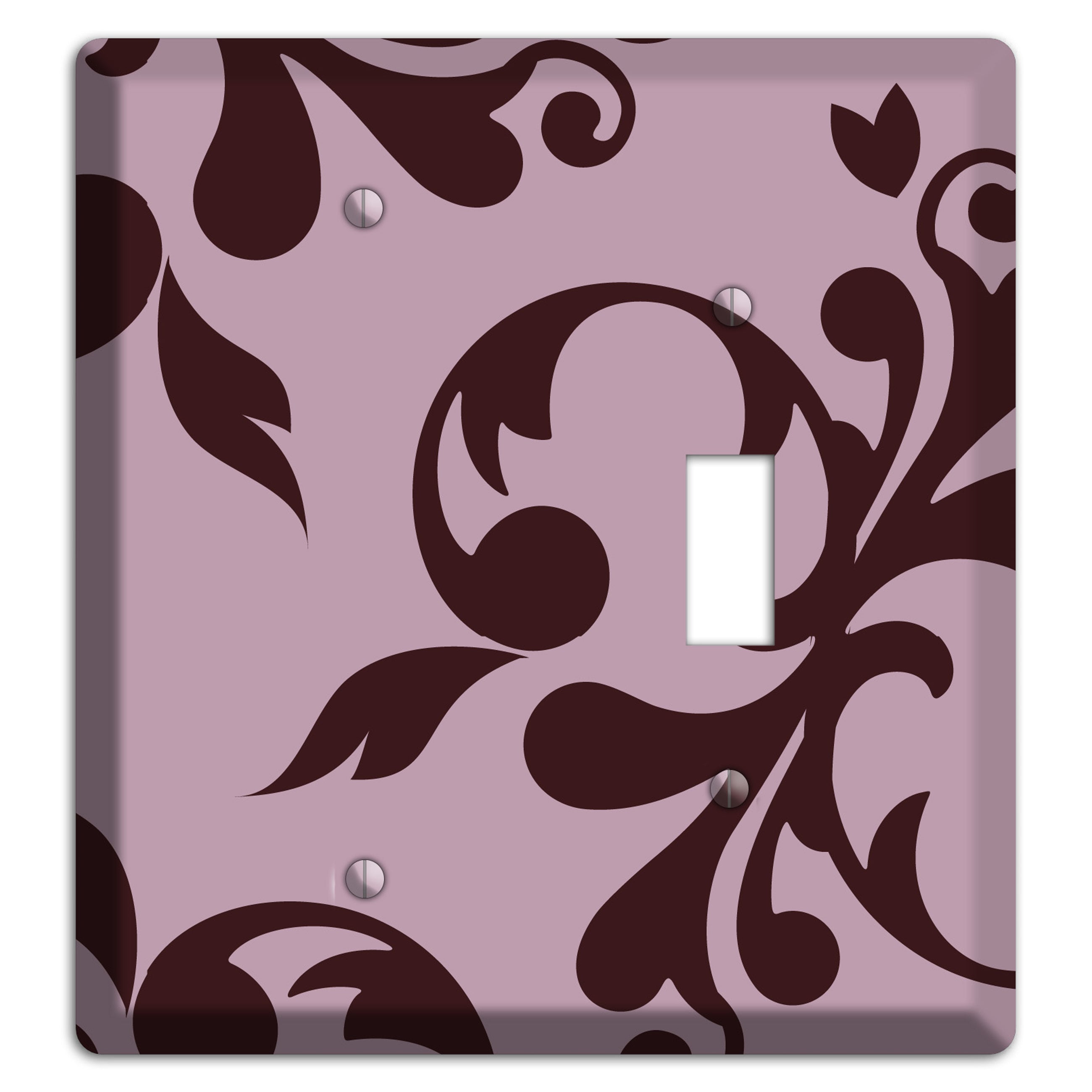 Dusty Rose and Burgundy Toile Blank / Toggle Wallplate