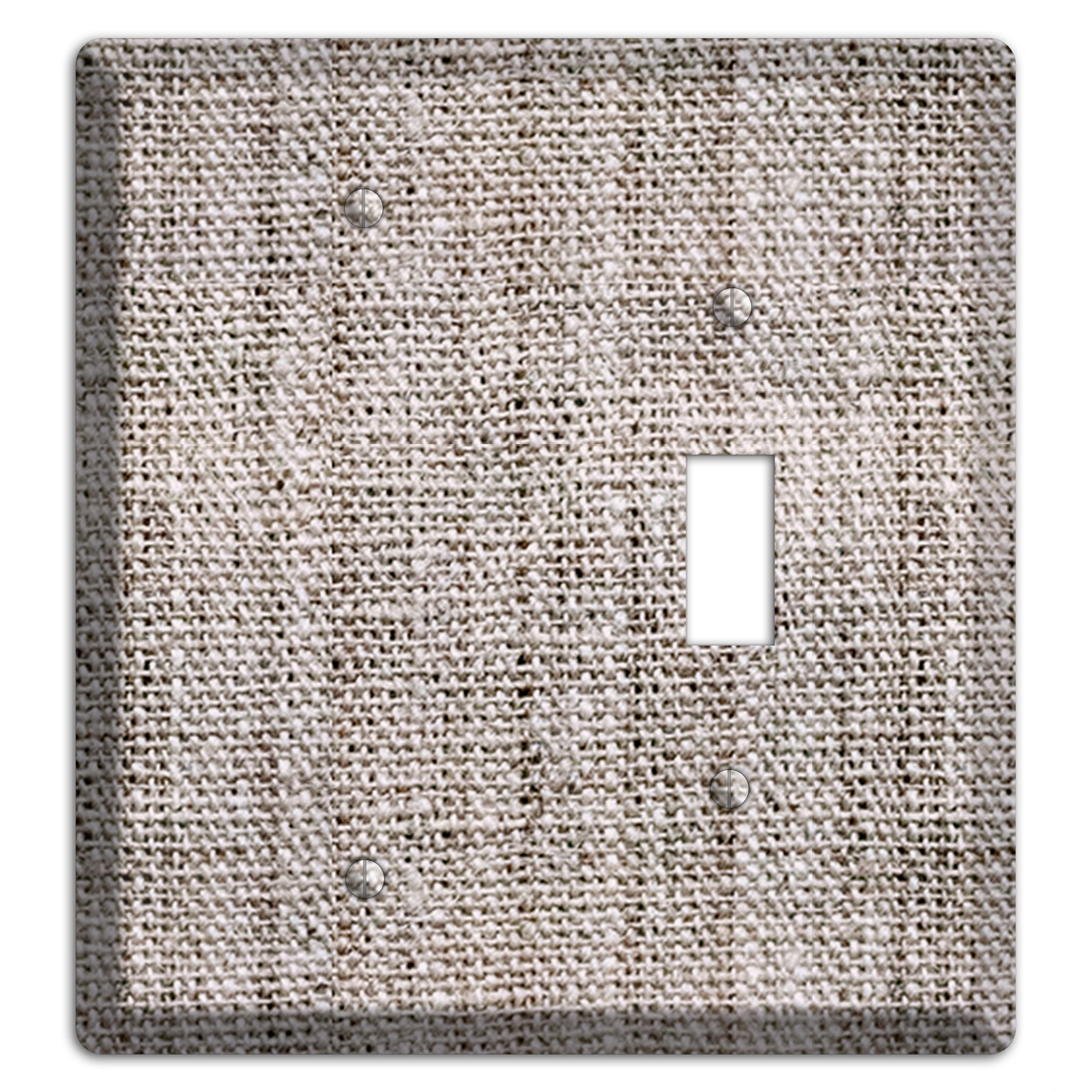 Natural Gray Burlap Blank / Toggle Wallplate